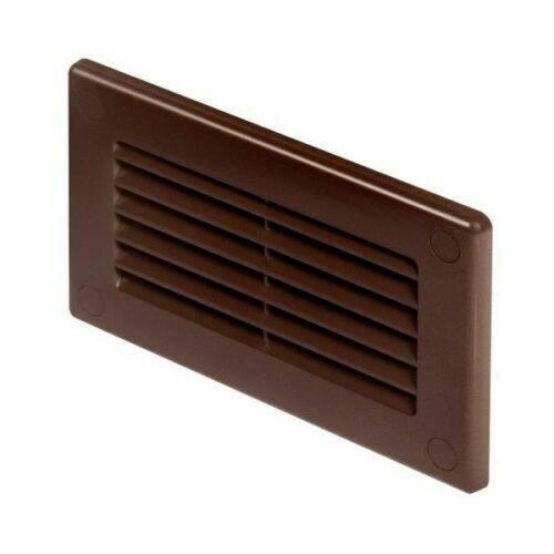 Brown Rectangular Duct Closure 120mm x 60mm Hydroponics Front Ventilation KP120