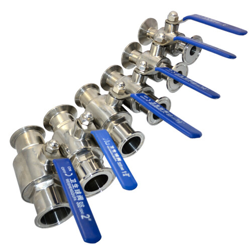 OD 3/4 inch 1″ 2″ 1.5″ Sanitary Ball Valve Tri Clamp Ferrule Stainless Steel 316