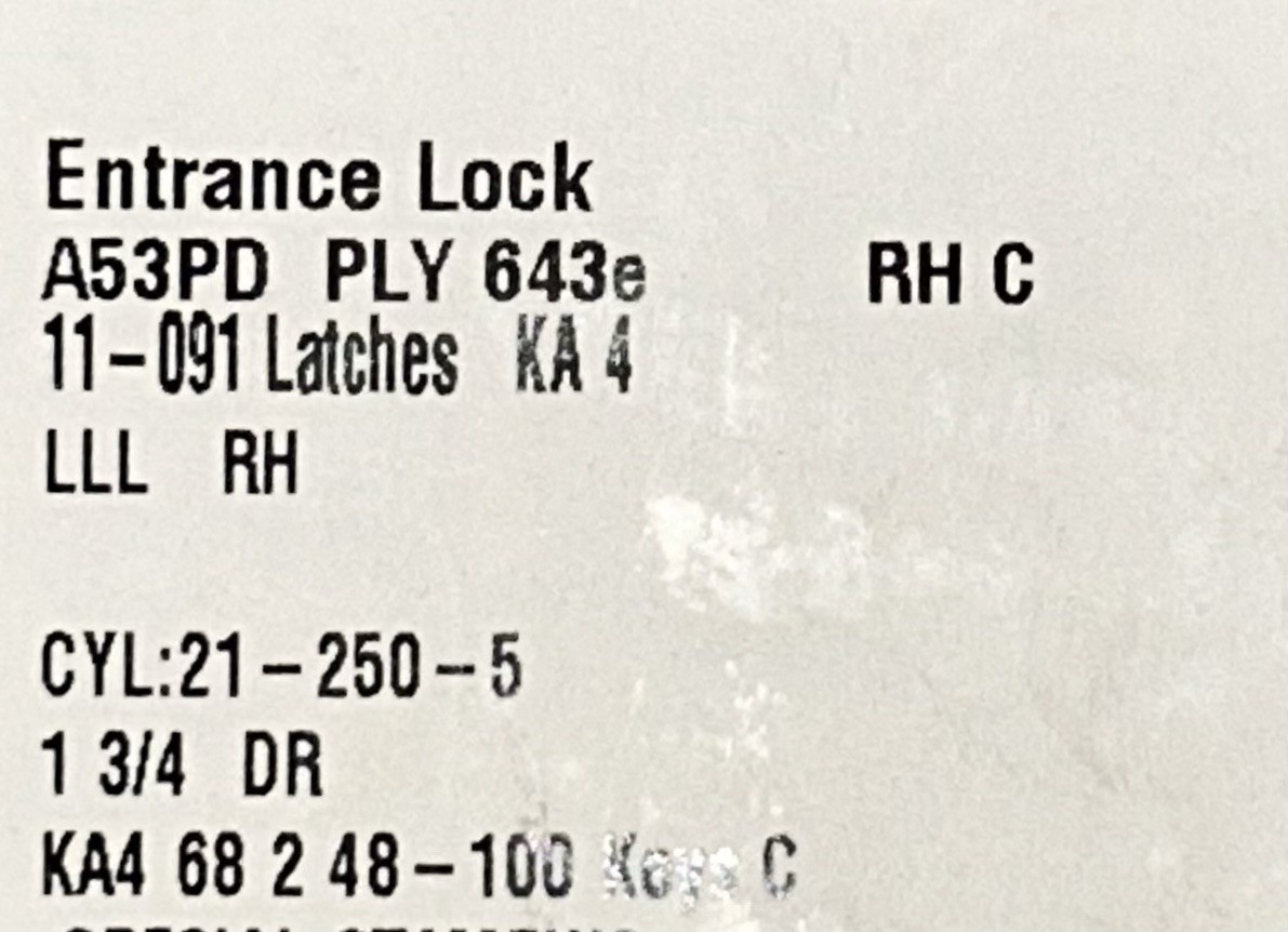 🔥 SCHLAGE A53PD PLY 643E COMMERCIAL ENTRY LOCK 🔥