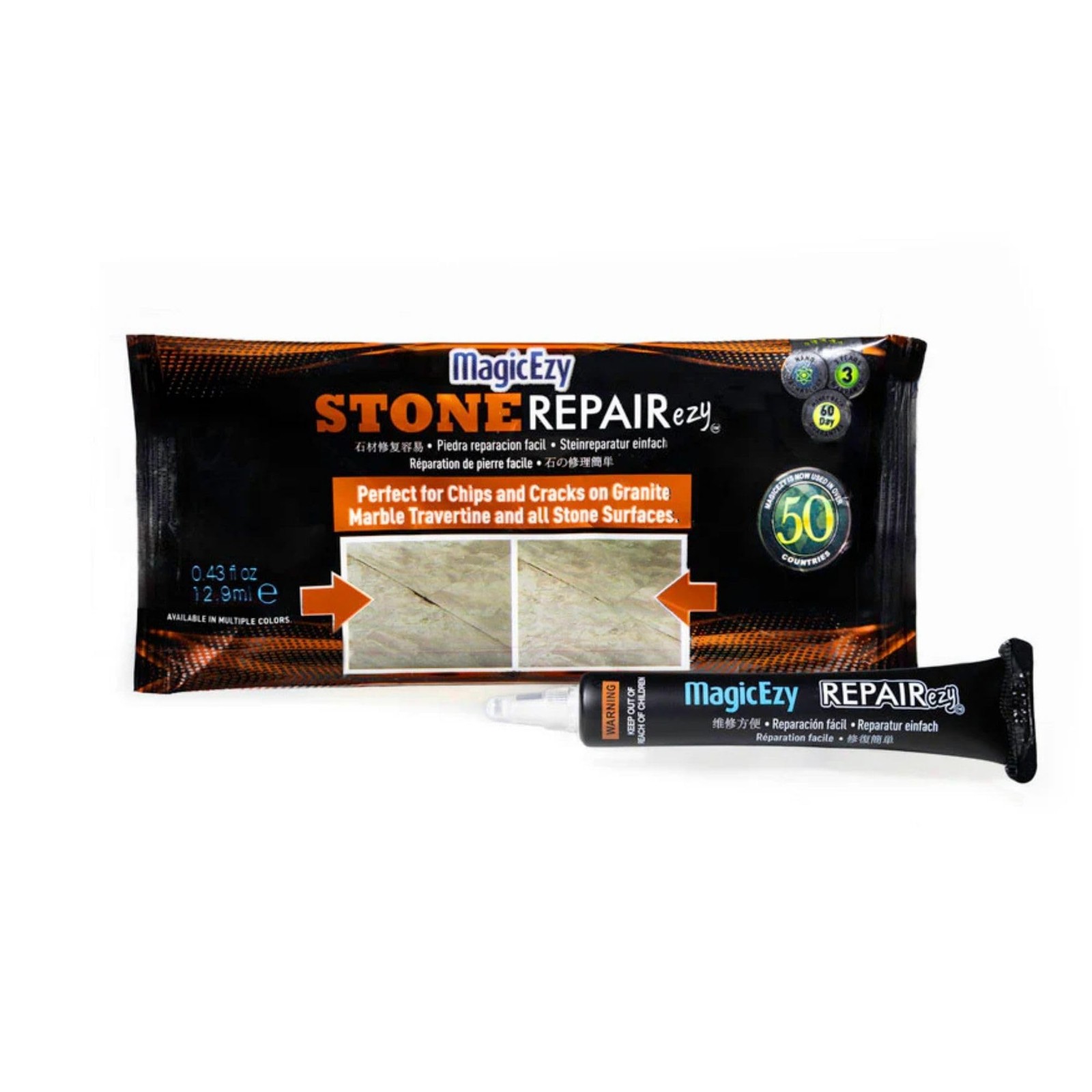 Stone RepairEzy (Light Gray): Marble, Granite and Travertine Chipped Countert…