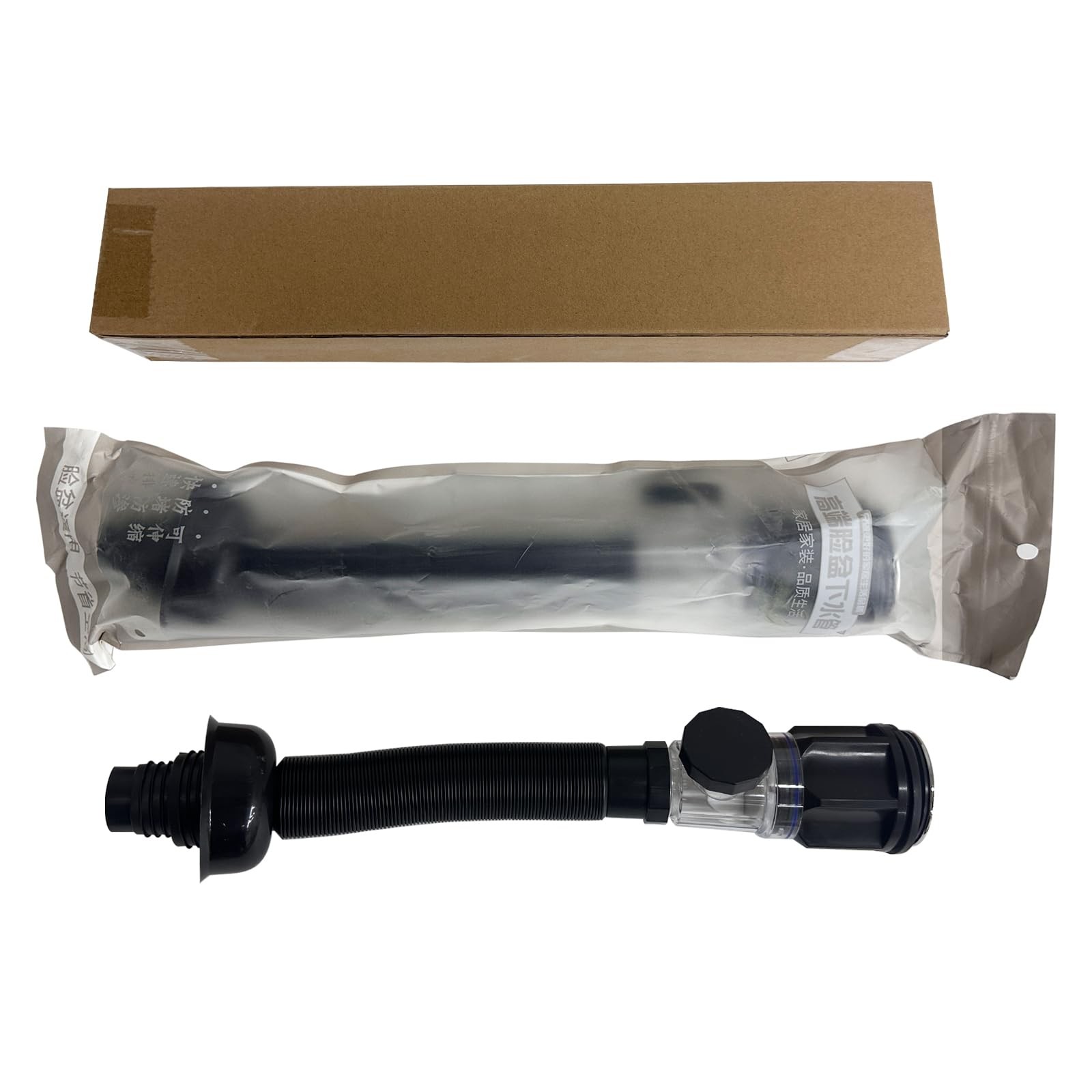 Bathroom Sink Drain Kit 2 inches (inner) x 1.25 (outer), cool black