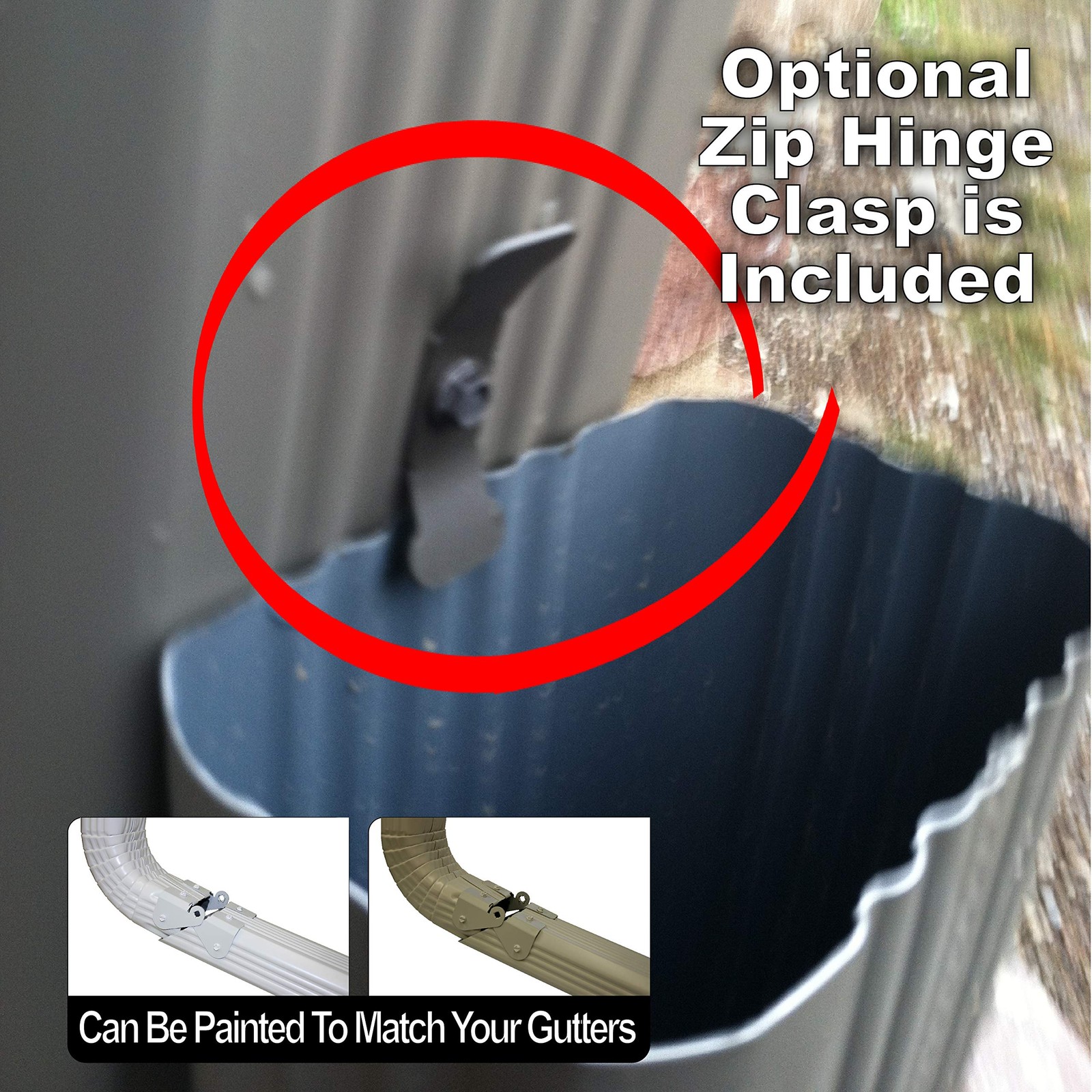 Zip Hinge 4 Pack Plus | Made in The USA Downspout Hinge | Hardware, Nutsetter &
