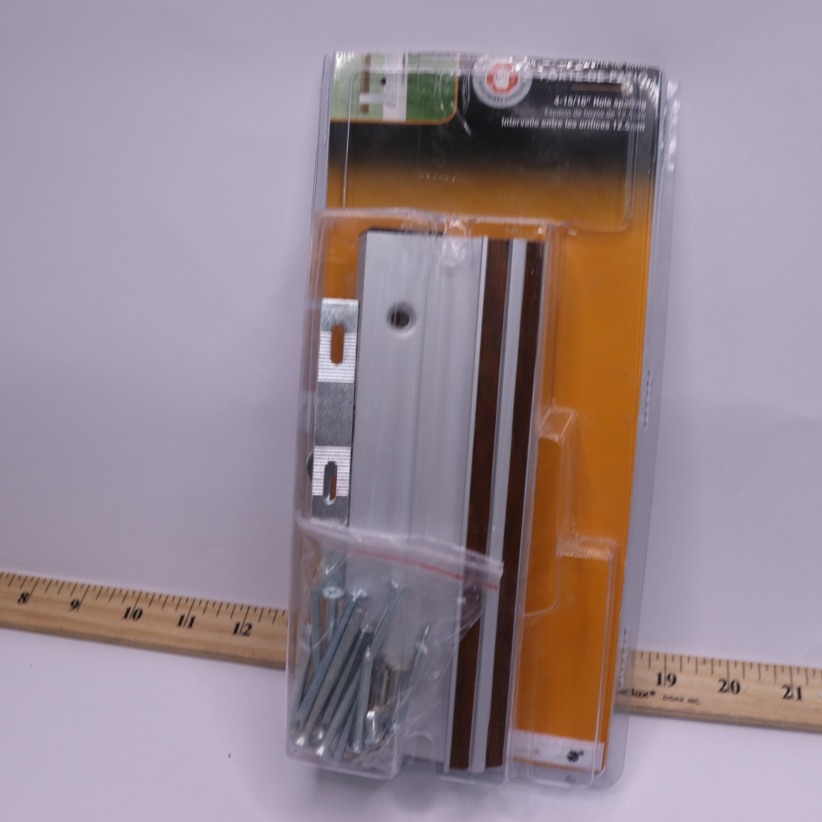 Prime Line Sliding Patio Door Handle Kit Diecast Mill Finish 7/8 to 2-3/8