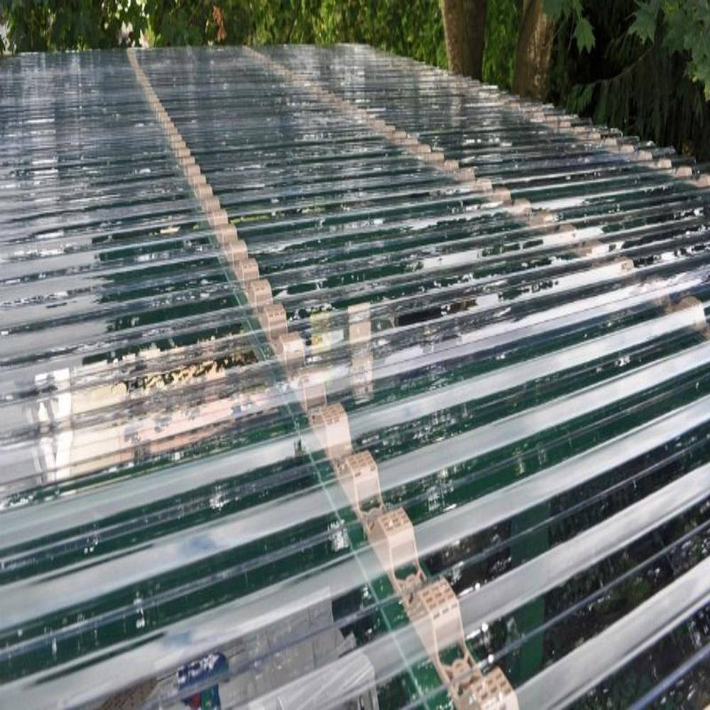 72 In. L X 21 In. W Corrugated Polycarbonate Plastic Curvy Clear Roof Panel (Set