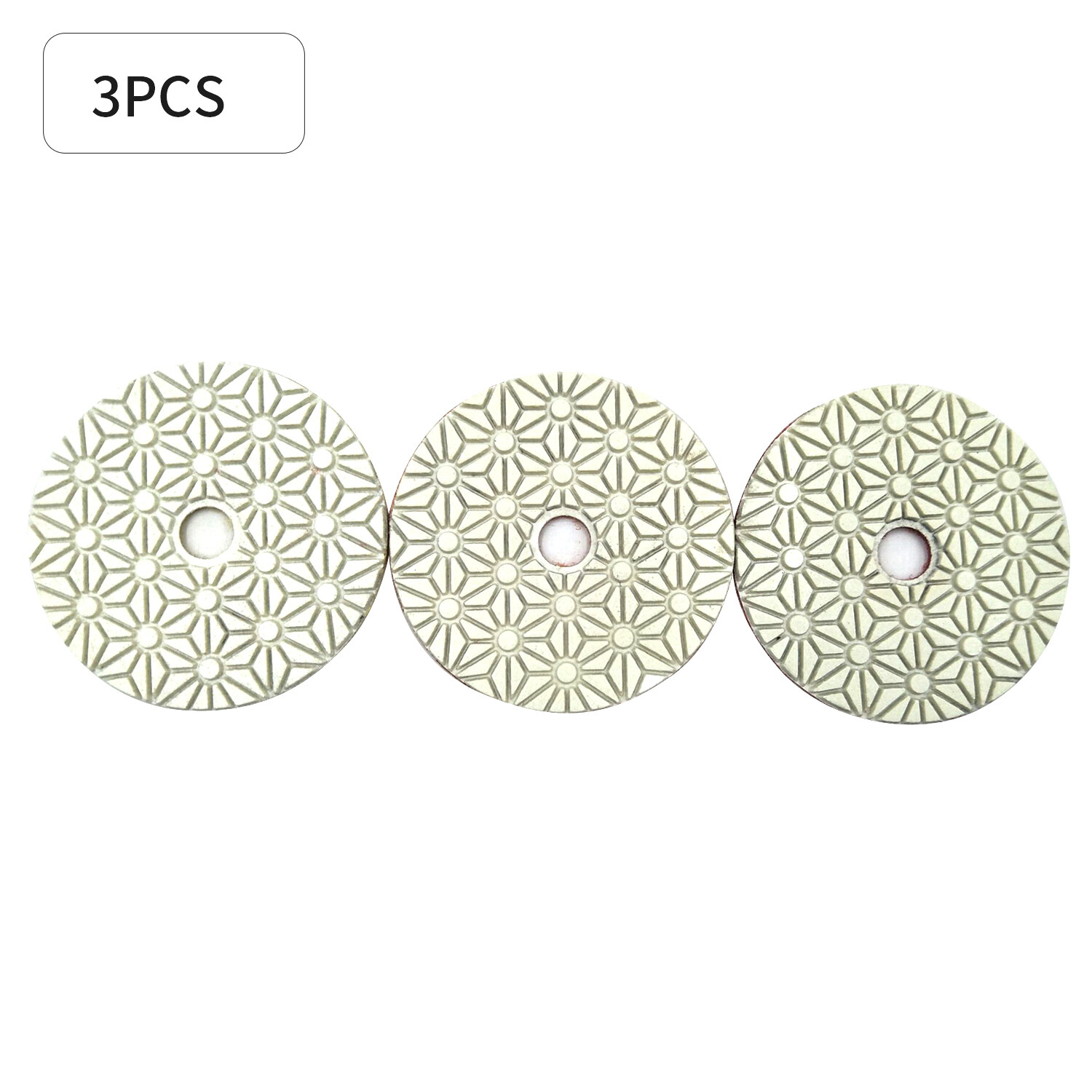 3pcs Dry Diamond Polishing Pads 4 Inch Set Kit Marble Concrete Granite L0Q6