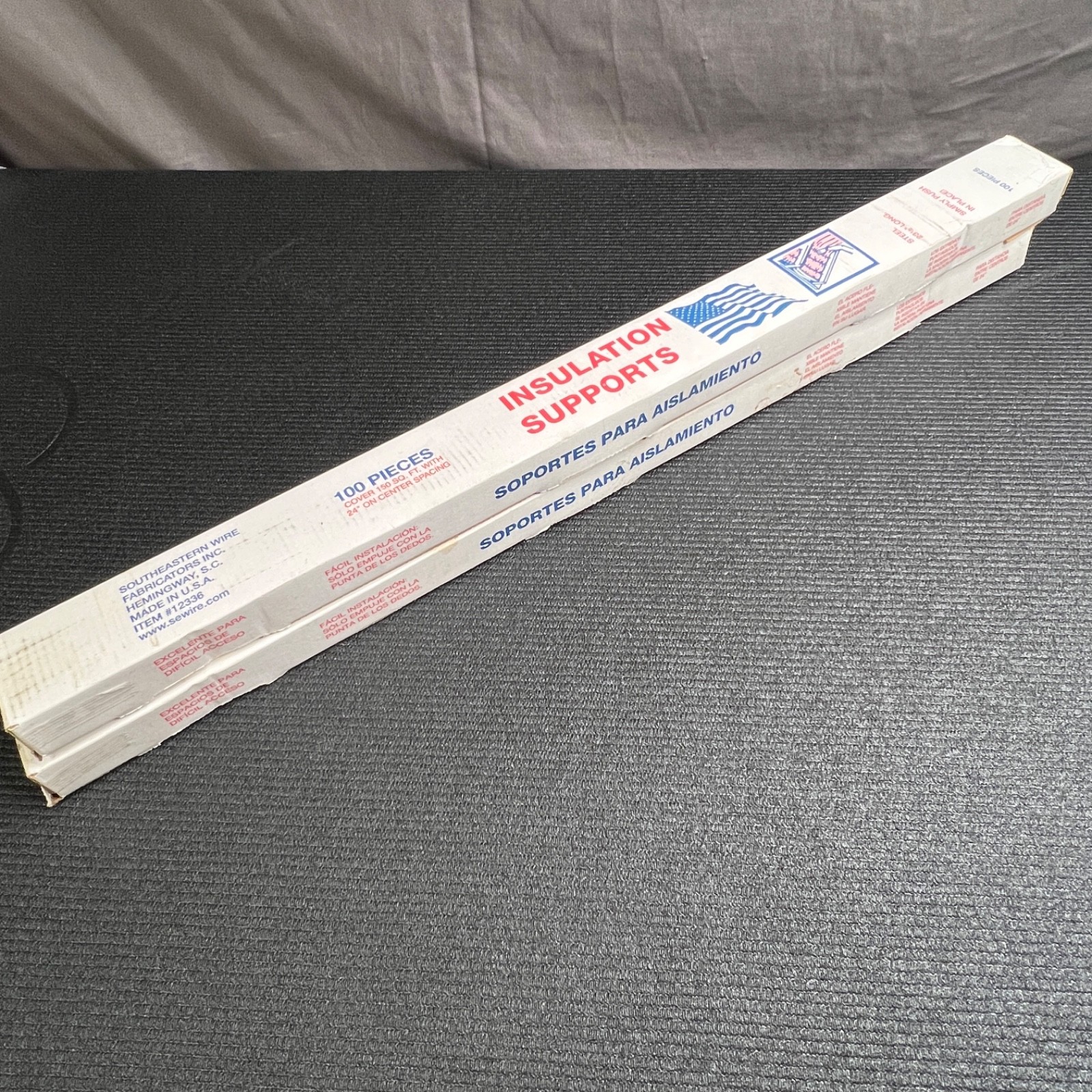 2 BOXES Insulation Support Wire 100 Pieces Each Steel 23.5″ Long 24″ On Center