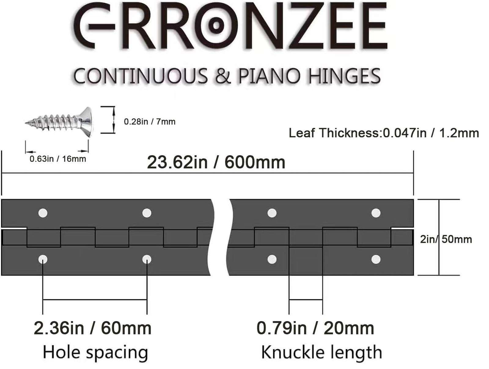 Piano Hinge 24 Inch Heavy Duty Stainless Steel Piano Hinge Continuous Hinge f…