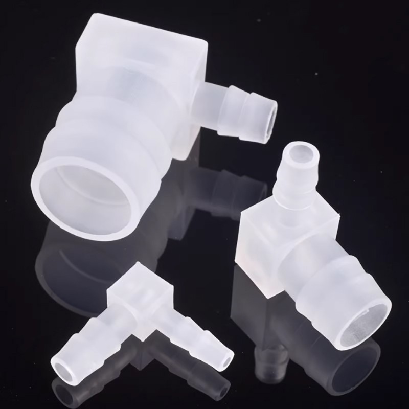 90° Elbow Hose Joiner Barbed Splicer PP Plastic Pipe Fitting 2-Way OD 3.2mm-20mm