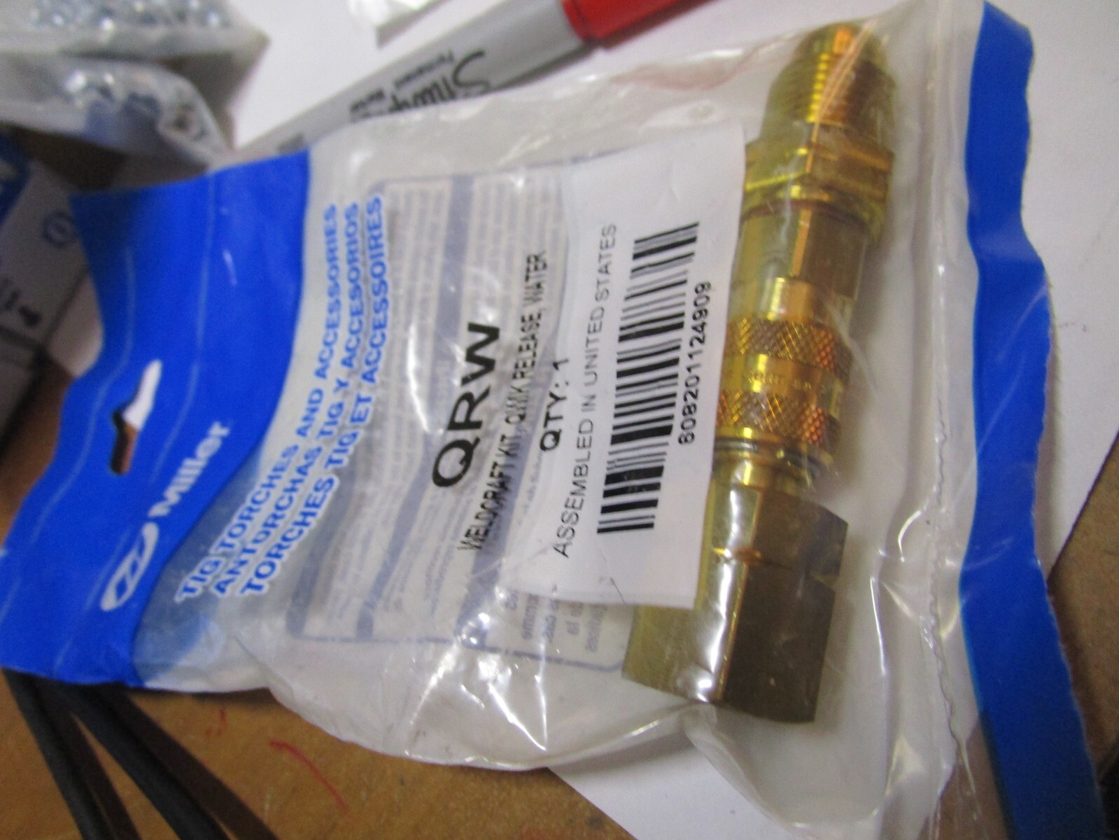 MILLER ELECTRIC Quick Release Coupler, Side Water Hose