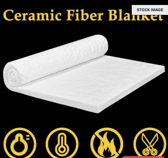 60″ x24″ x1″ Thick Ceramic Fiber Blanket Fireproof Insulation Baffle Rated to…