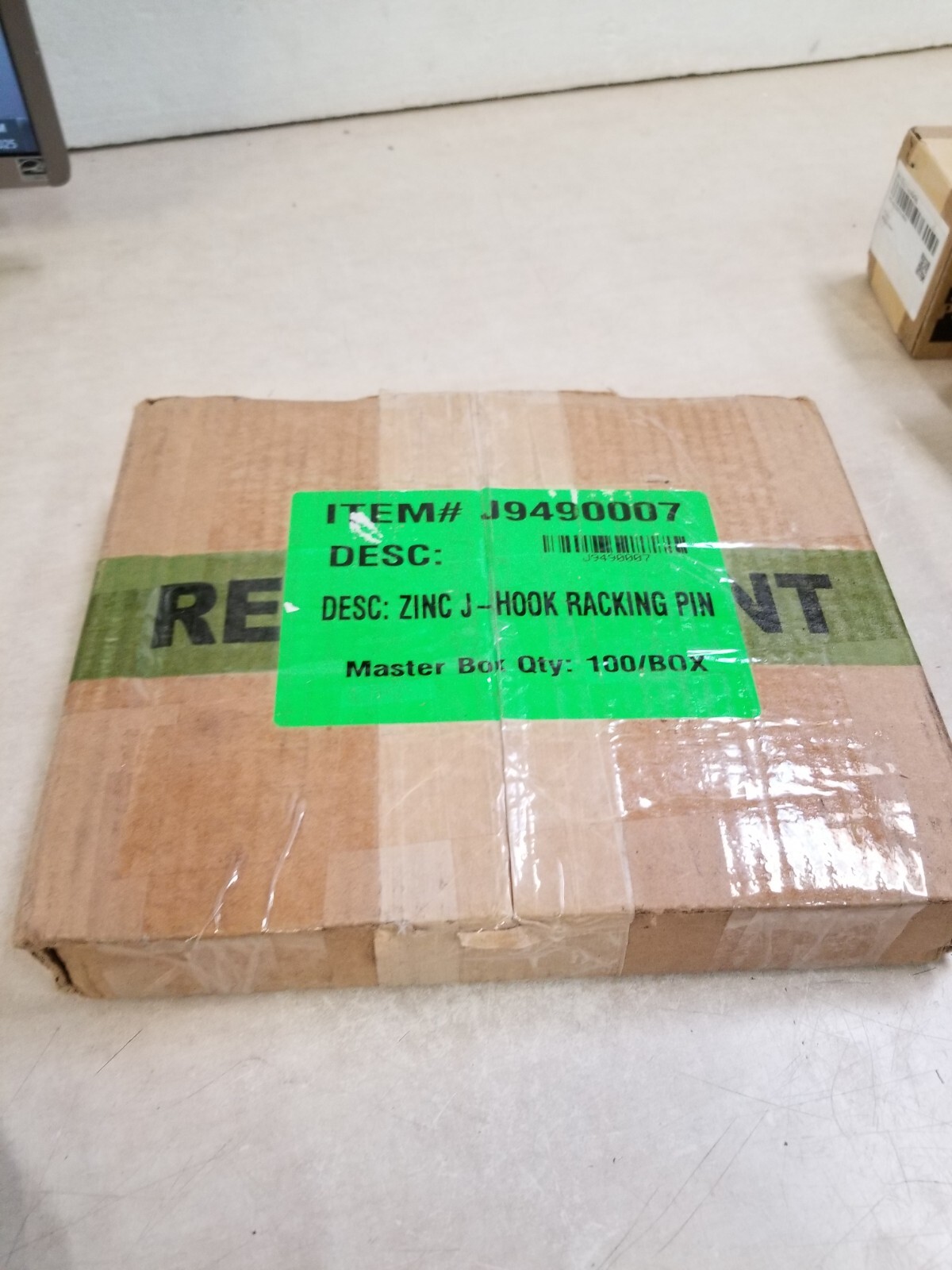 Box of 100 – Unbranded Zinc J-Hook Racking Pin J9490007