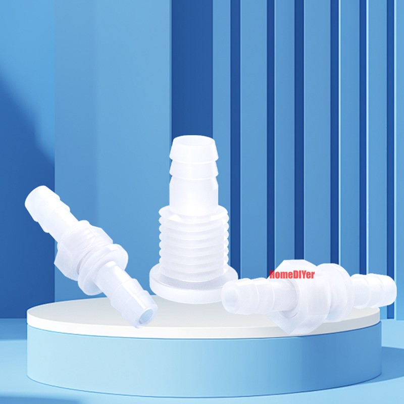 Straight Thread Reducer Joiner Tube Plastic Barbed Connector Pipe Hose Air Water