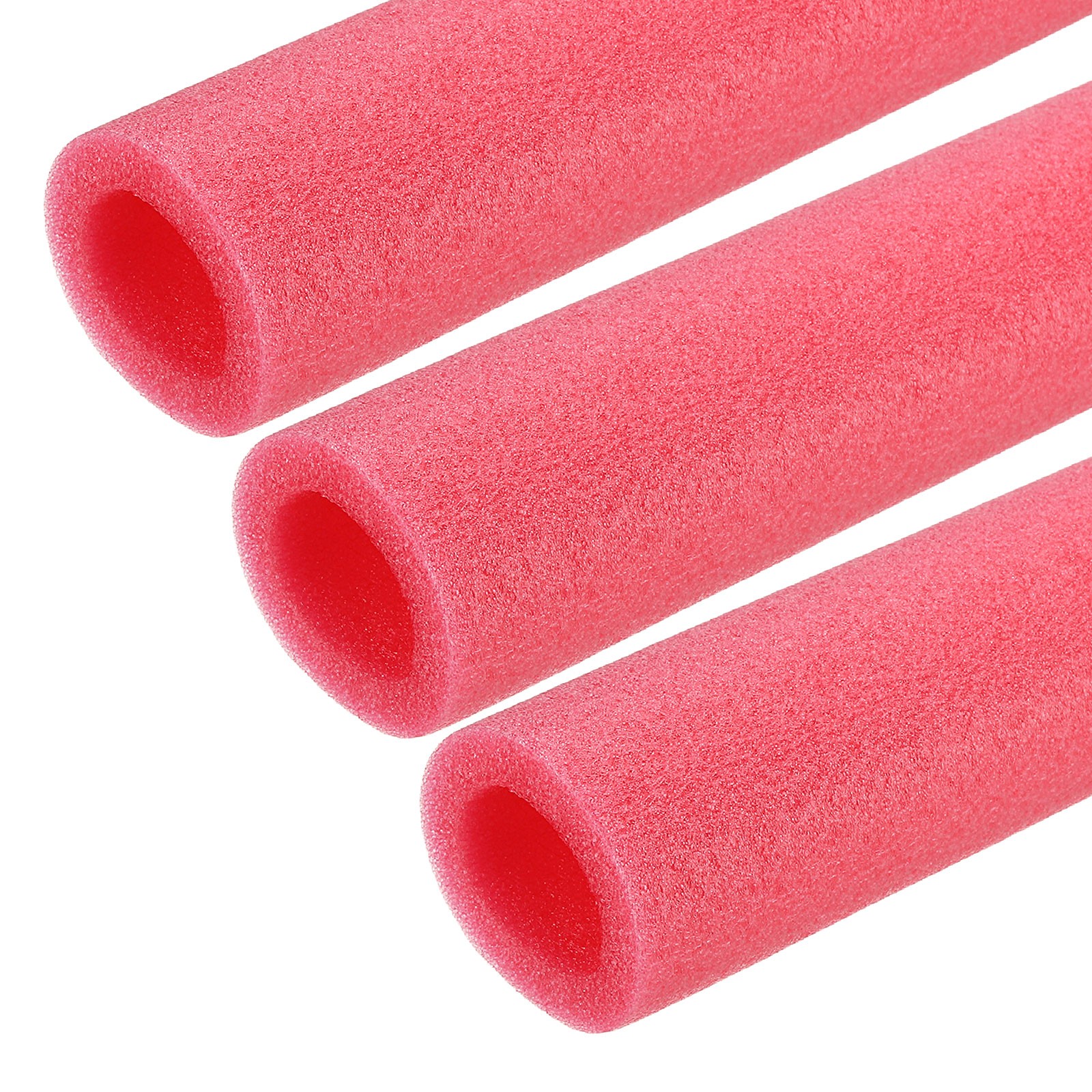 3pcs 1-1/4″ ID 3.3FT Pipe Insulation Foam Tube 2.05″ OD Tubing Cover Rose Red