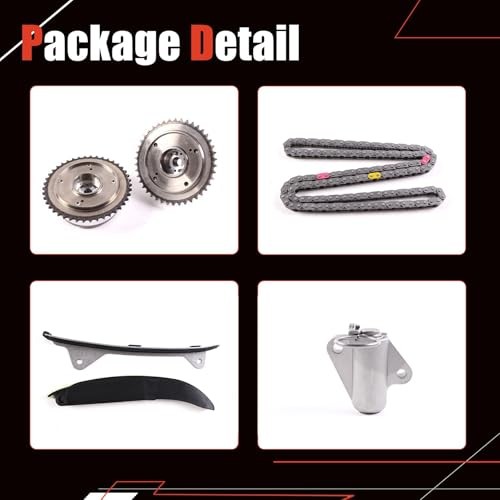 AUCERAMIC Timing Chain Kit With Intake & Exhaust CVVT Gear Sprocket Fit for