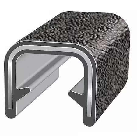 Trim-Lok 150B2x5/32-25 Edge Trim, 25 Ft L, Black, Pvc, 11/32 In W