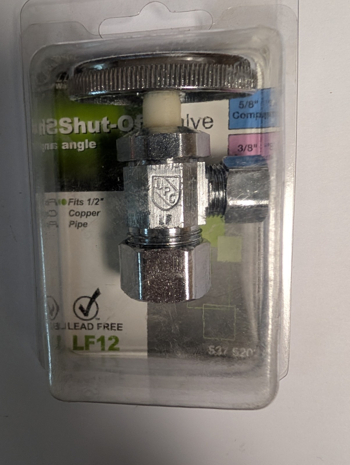LDR Water Supply 537 5202 Shut-Off Valve Angle 3/8″ Comp x 3/8″ Comp LF12