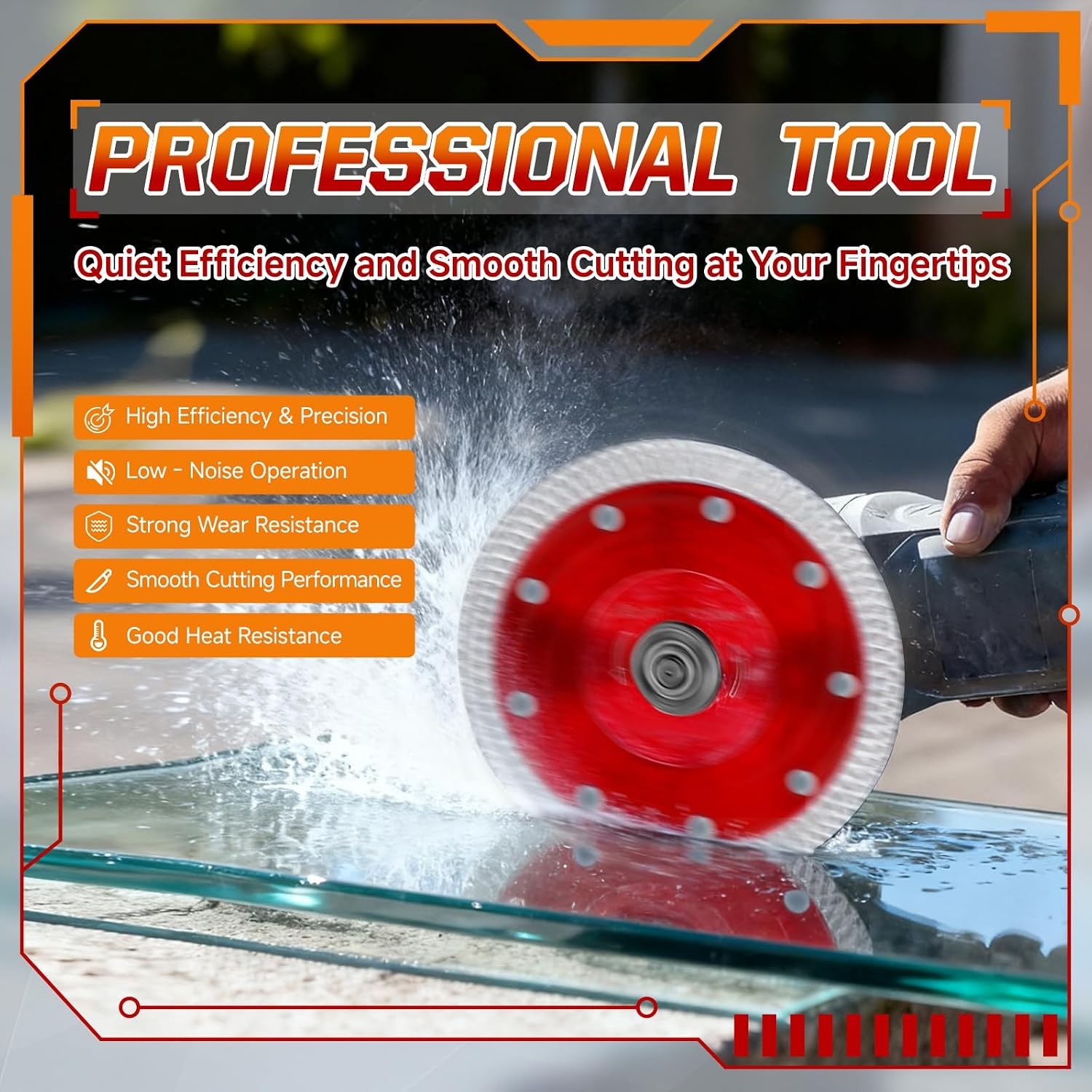 10Pcs Diamond Saw Blade 4.5in for Angle Grinder Tile