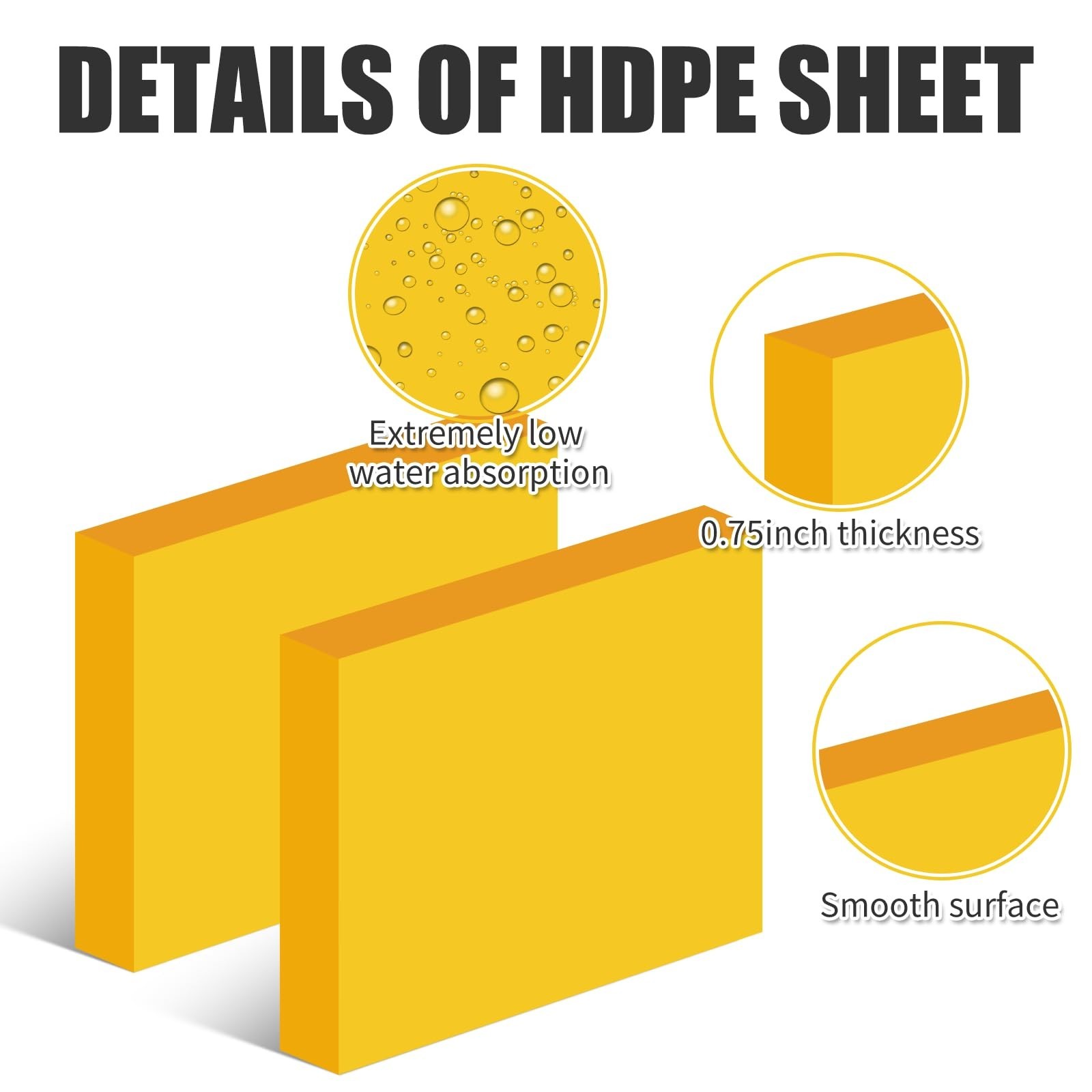 HDPE Block Plastic Sheet High Density Polyethylene Rectangular Solid Tapping …