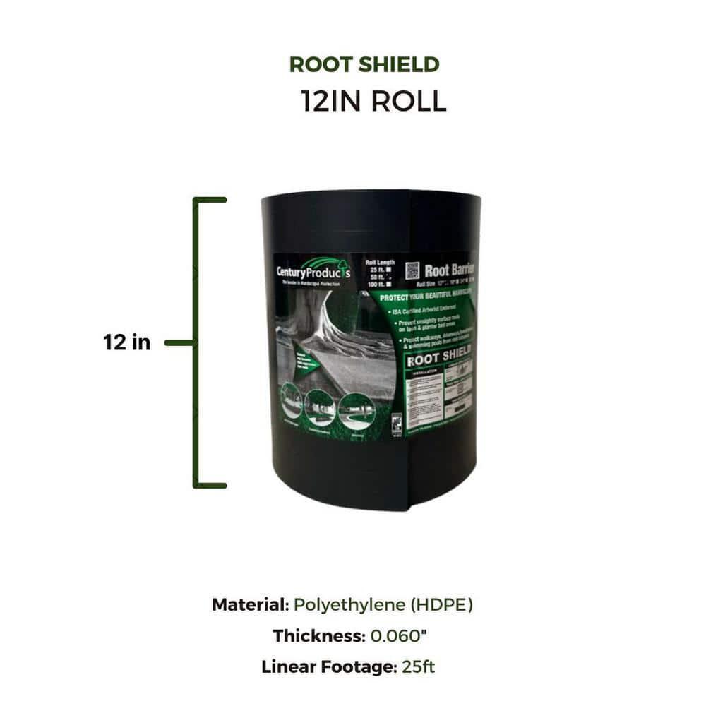 Markenlos Water Barrier Root Shield 1 X 25 Ft 60 mil Edging Unique Polyethylene