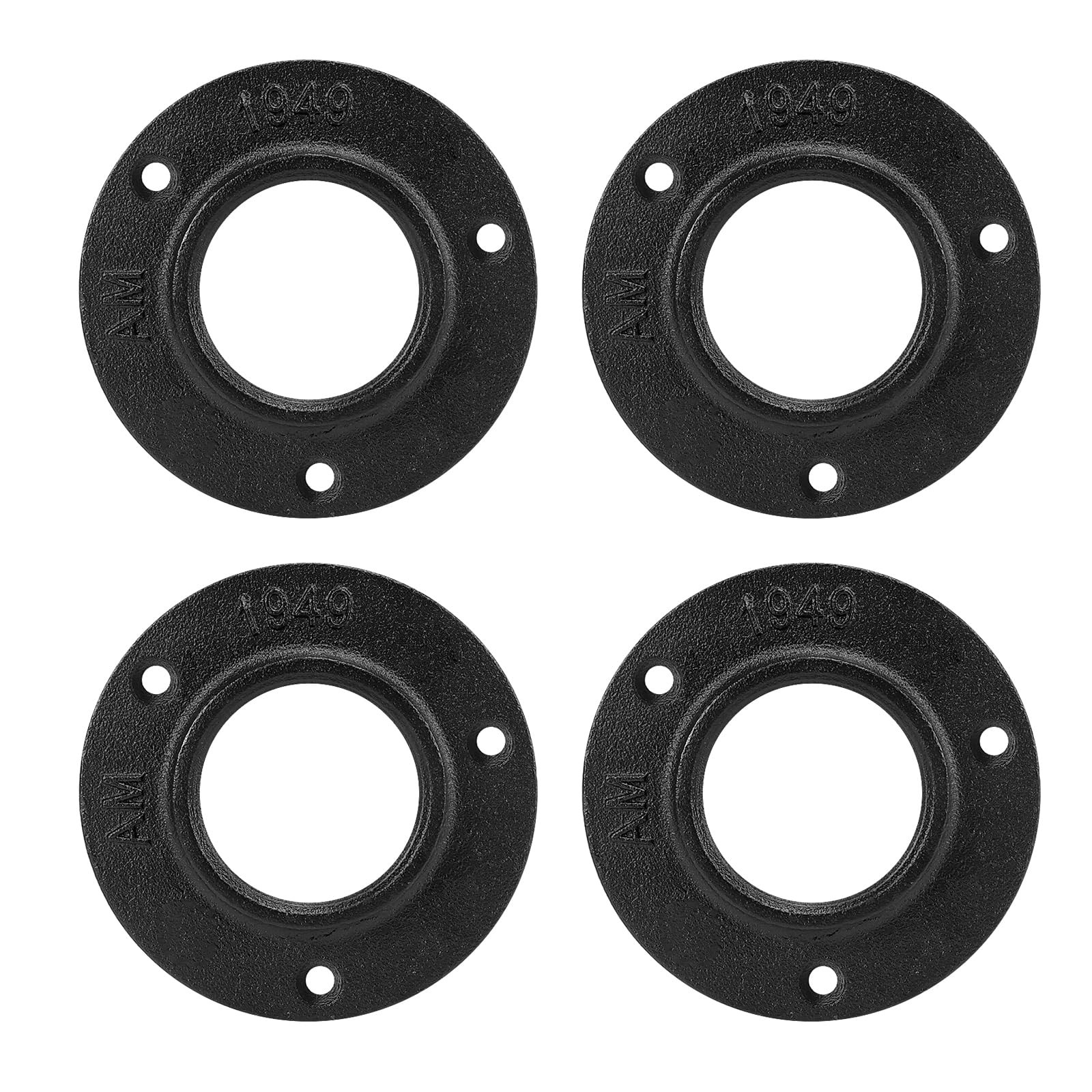 Bathace Industrial Pipe Floor Flange Heavy Duty Malleable Iron Pipe Fittings