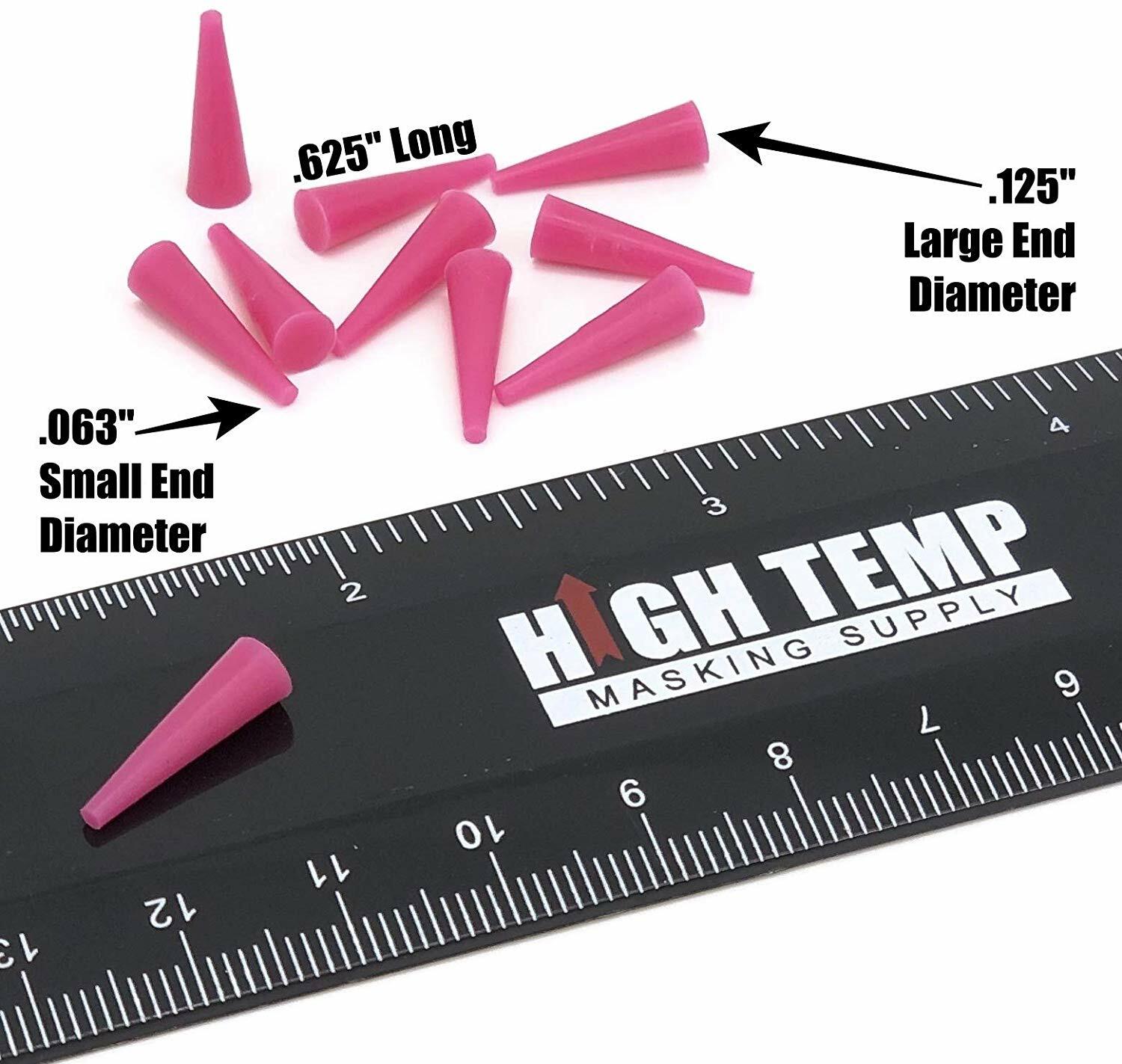 High Temp Masking Supply .062″ x .187″ STP101 Silicone Rubber Plugs – 50 Pack