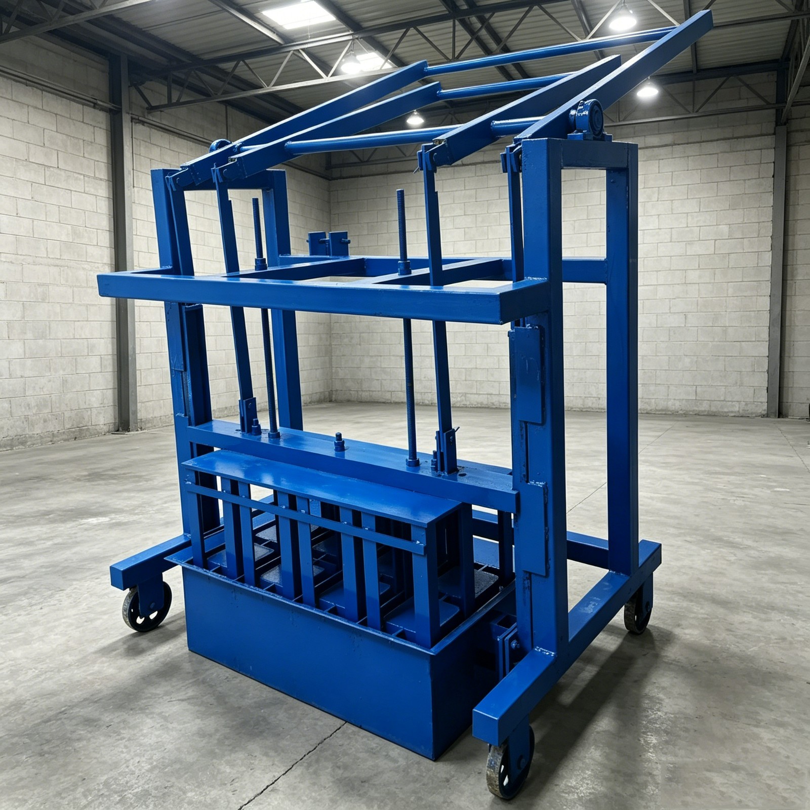 H1 Manual Hollow Soil Block Brick Molding Machine with Wheel Four Bricks/Time