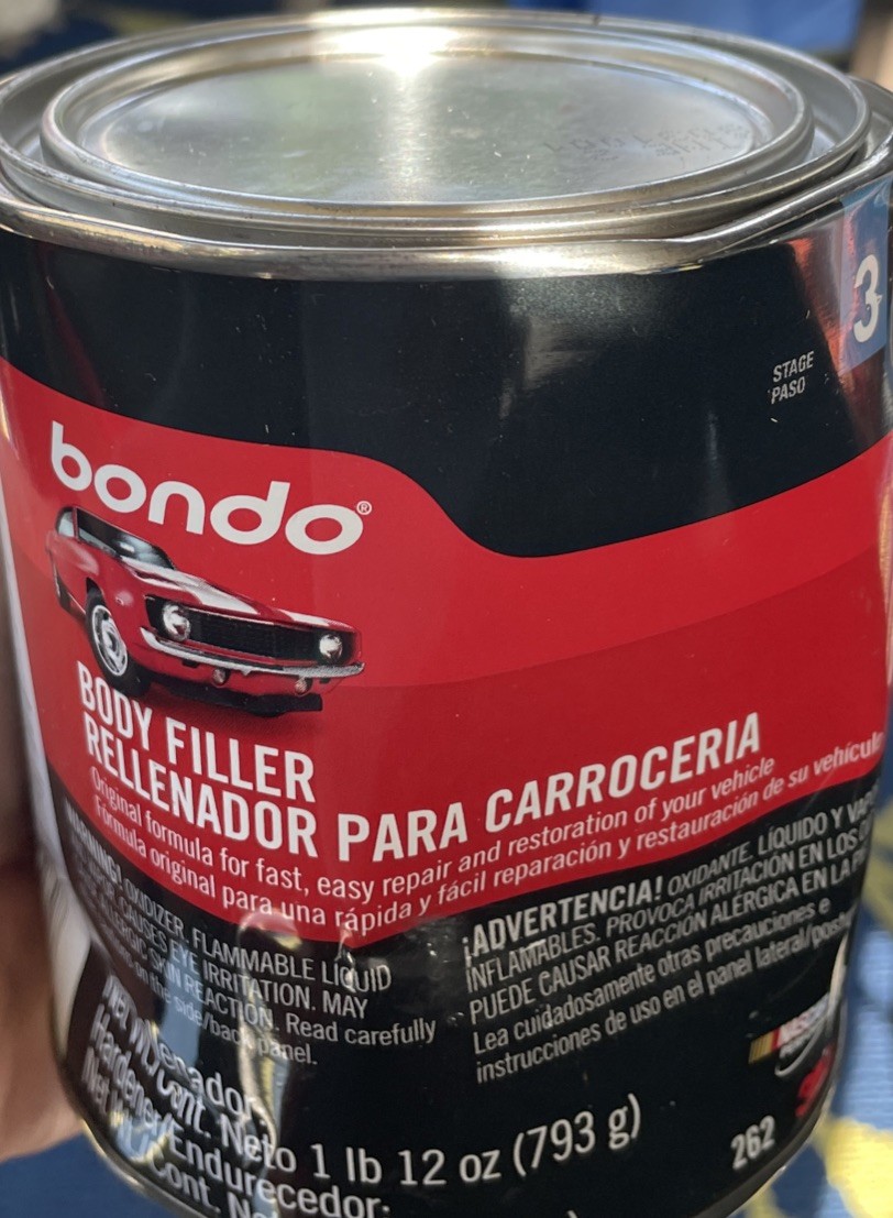 3M 262 Bondo Body Filler Original Formula, Stage 3