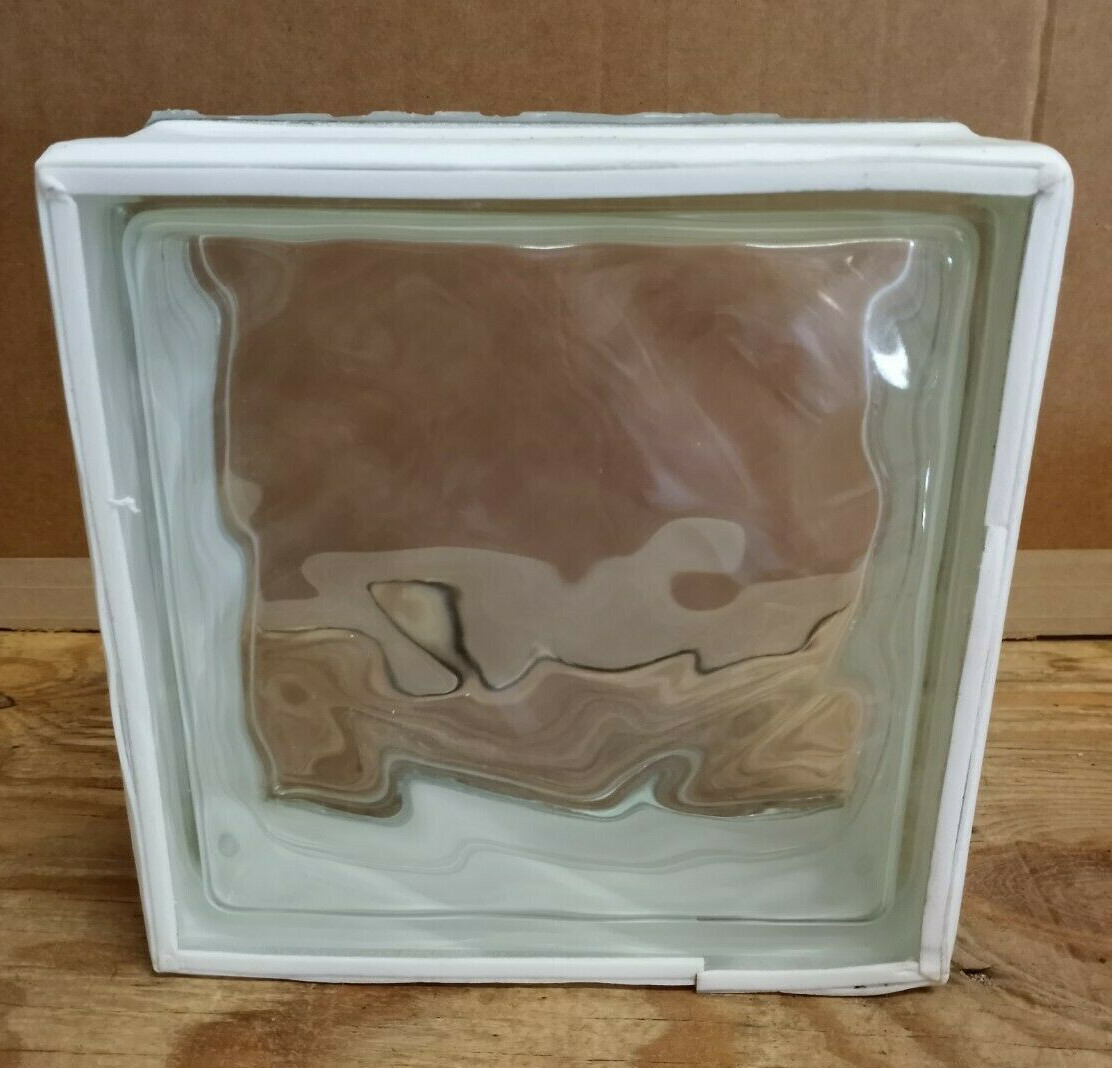 Clear Wavy Glass Block 8″ x 8″ x 3″