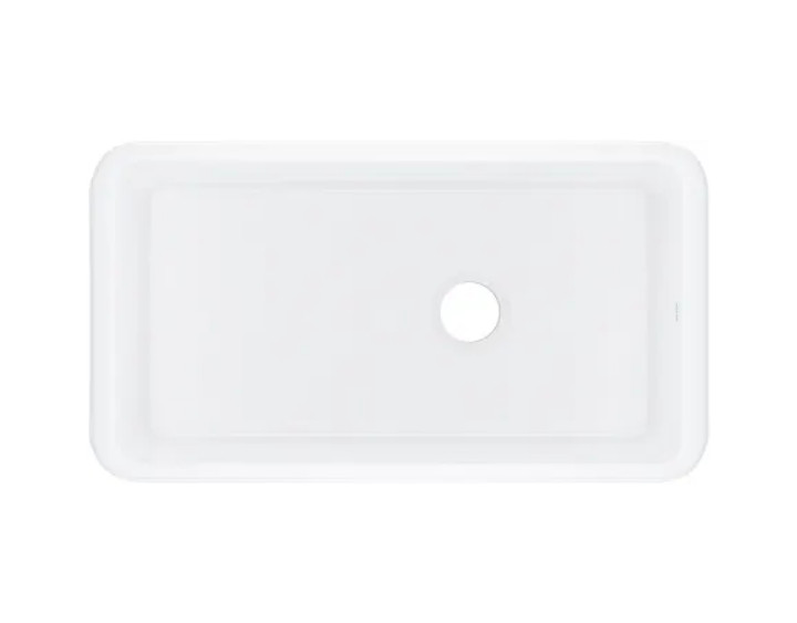 NEW Rohl 6497-00 #J4 Allia 34-1-2″ Undermount Single Basin Fireclay Kitchen Sink