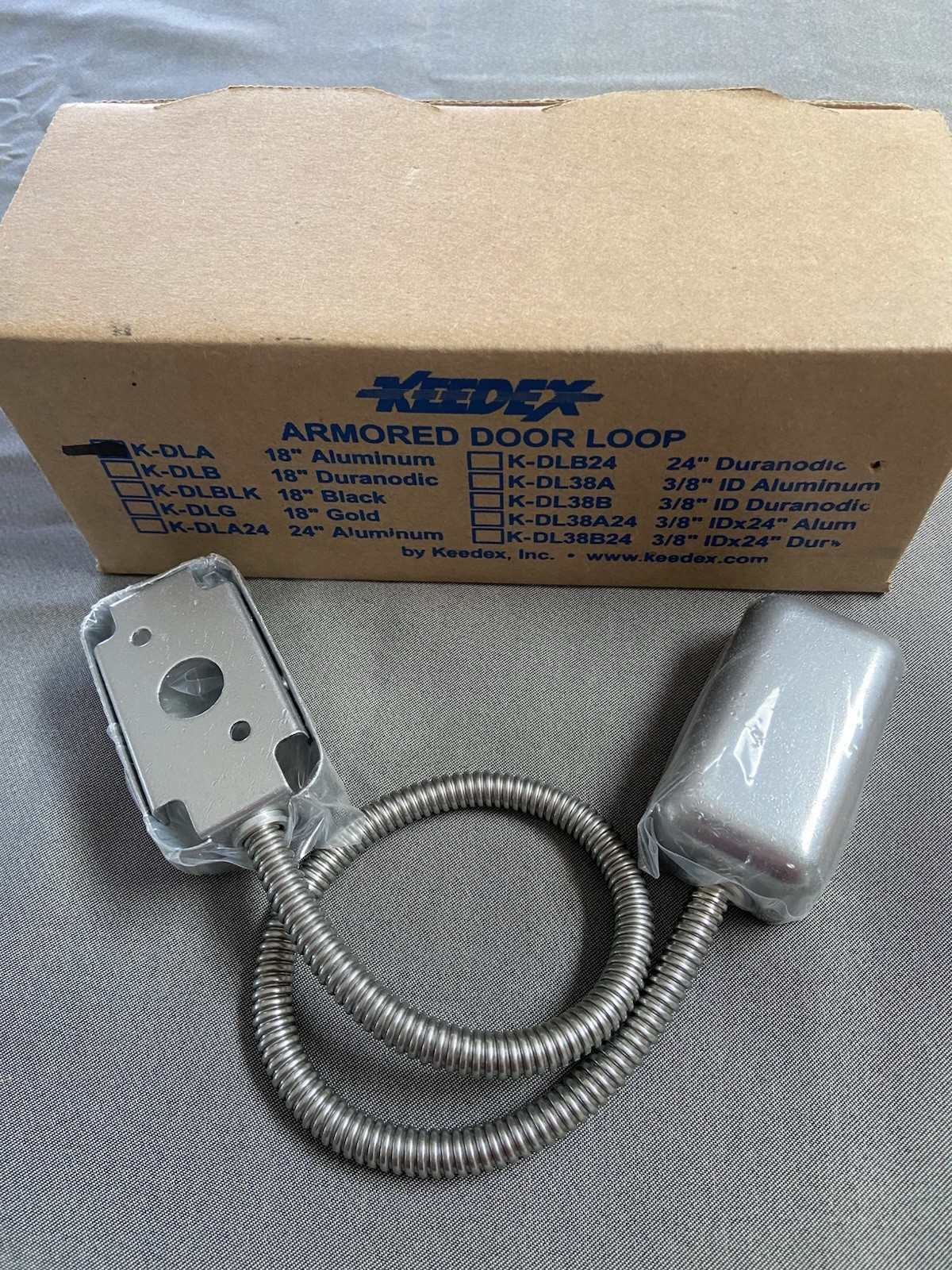 Keedex Armored Door Loop Aluminum Silver K-DLA Commercial Door Hardware