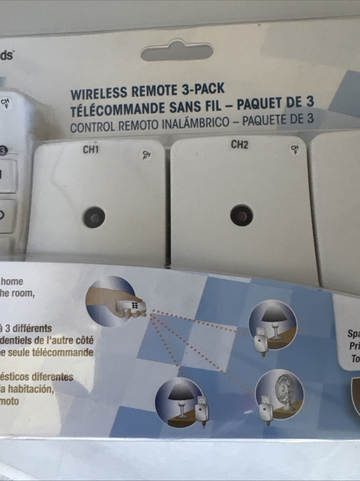 WOODS Wireless Remote Control (3-Pack) Indoor Electric Outlet 66′ NEW