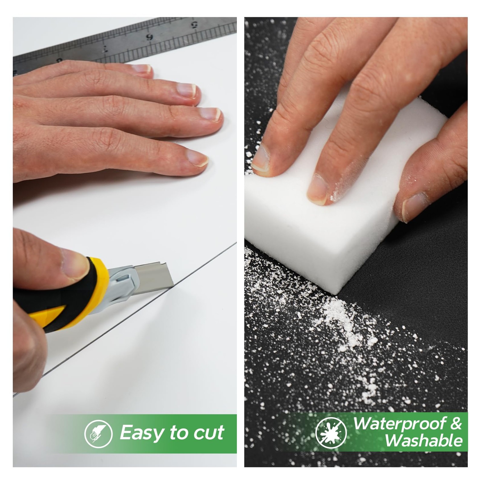 STICKGOO Smooth Drop Ceiling Tiles 2ft x 2ft, PVC 12 Pack of x White