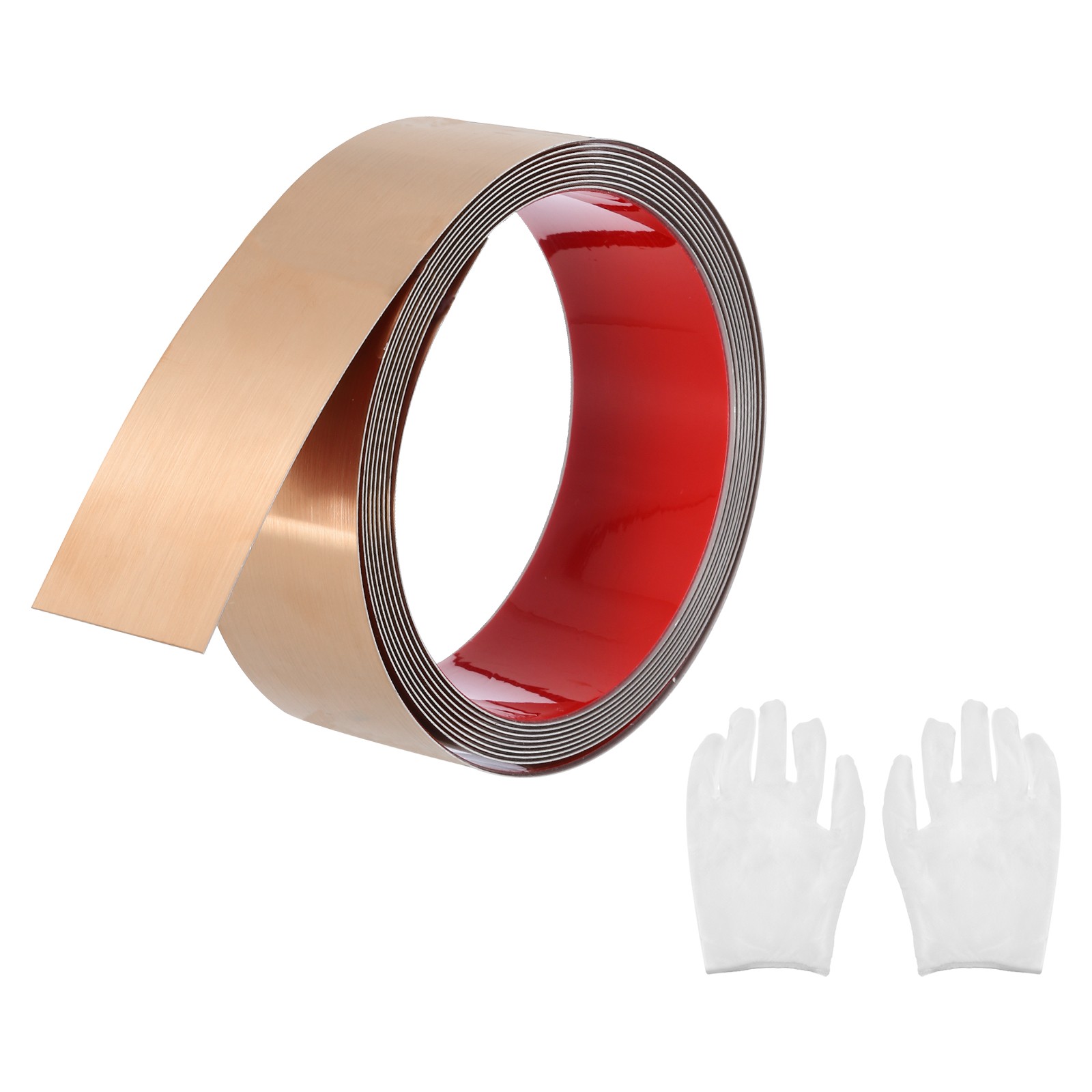 Stainless Steel Molding Trim Self Adhesive, Brushed Rose Gold, 1.6 Inchx9.8 Feet