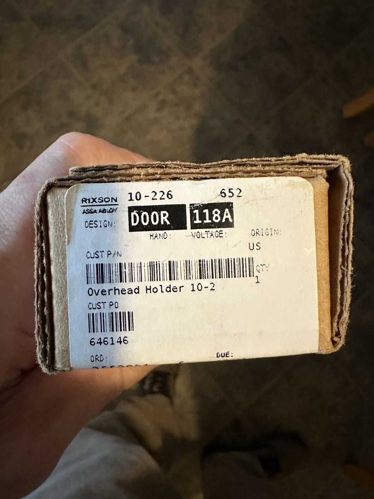 Rixson Assa Abloy Overhead Door Holder 10-226 652