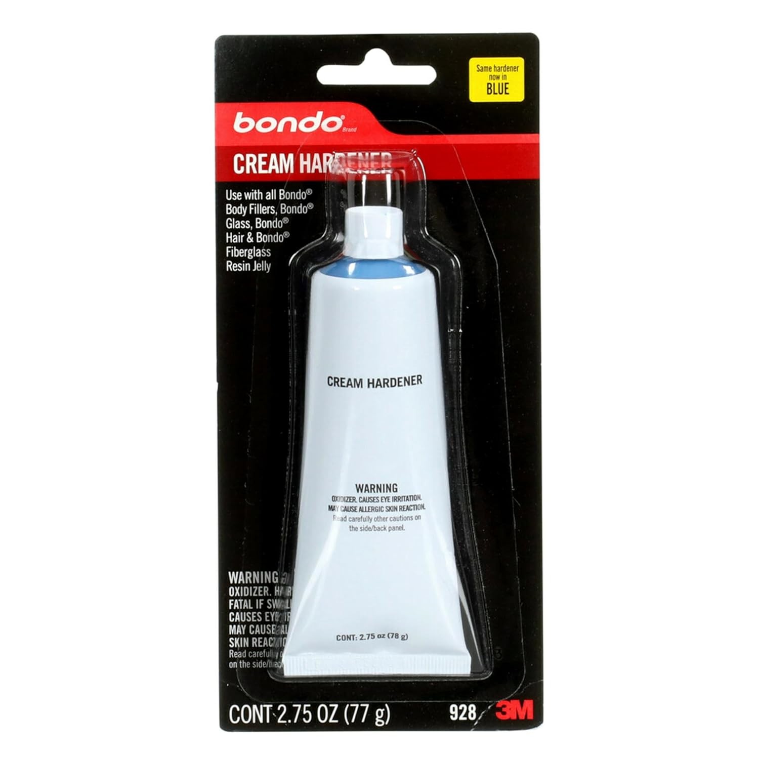 BONDO Cream Hardener 2.75 oz Tube 928 Automotive Body Filler Epoxy Hardener