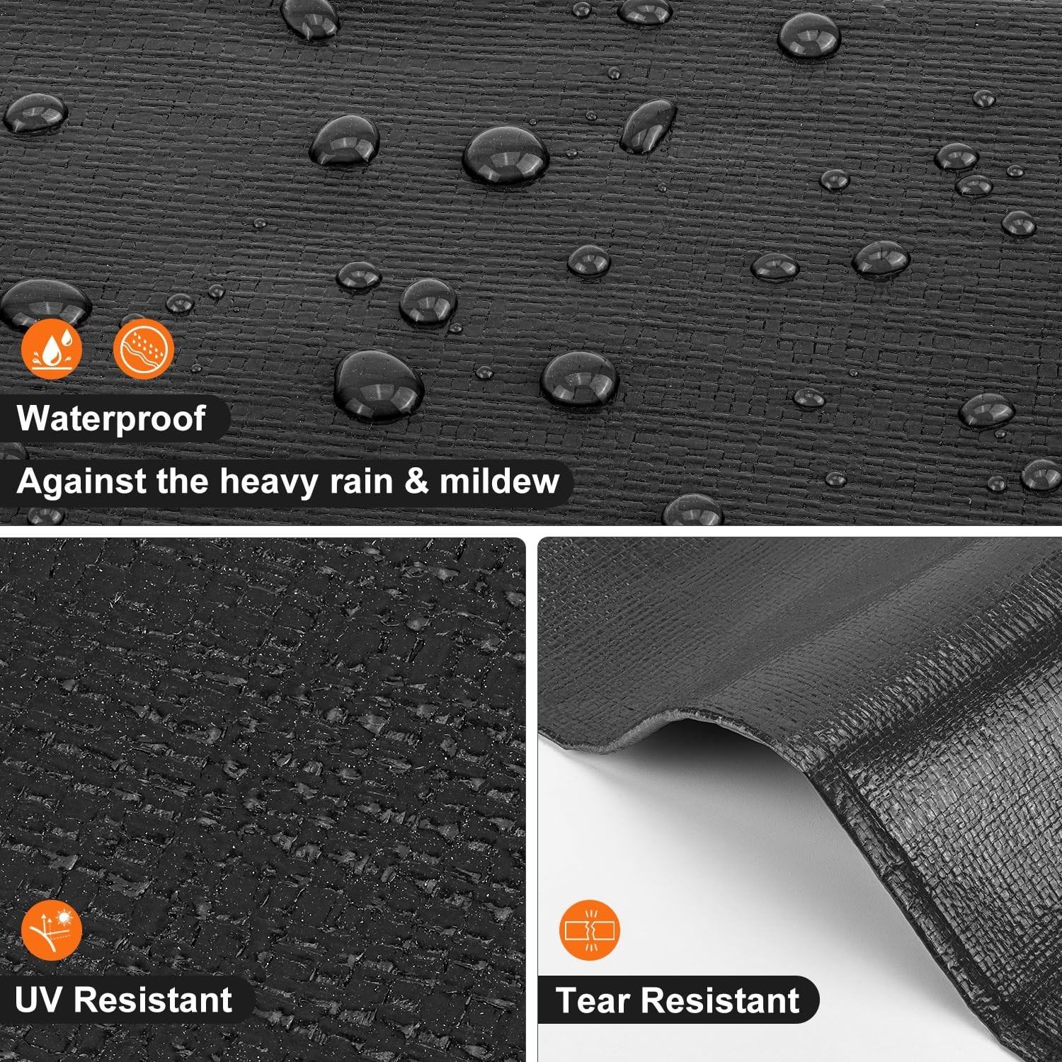 Tarp 6×8 Feet, 8 Mil Waterproof Tarps Heavy Duty with Grommets Every 23.6″, T…