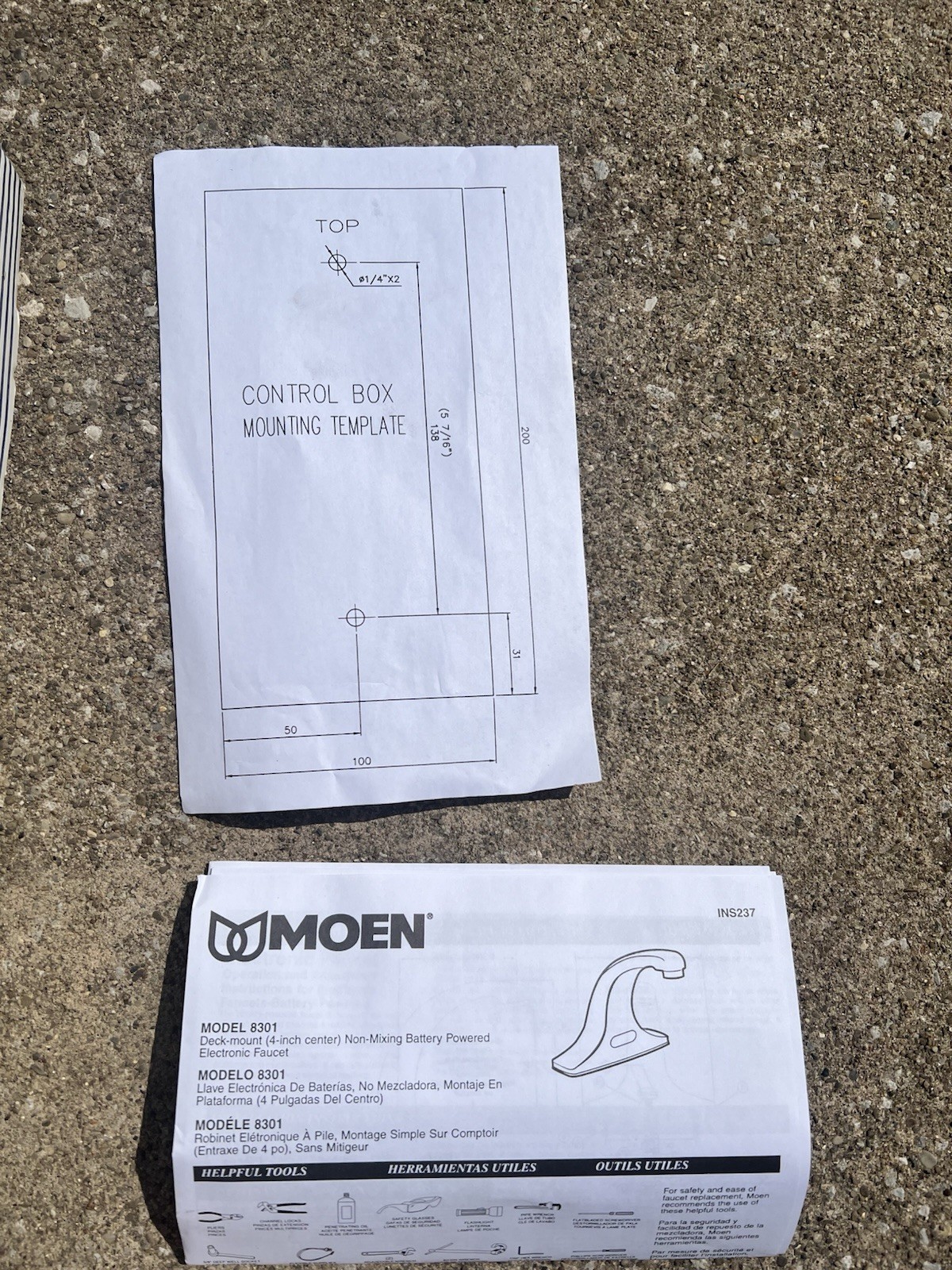 Moen Deck Mount (4 Inch Center) Non Mixing Battery Powered Electronic Faucet