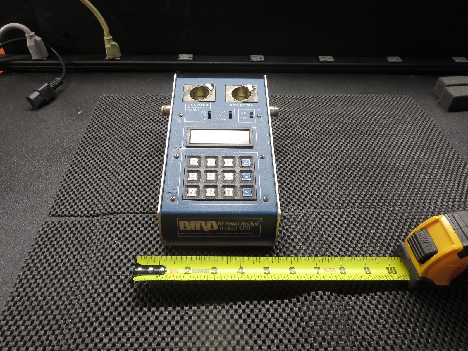 Bird Electronic Corp. 4381 RF Power Analyst Powers On RF Plug-Ins Not Included