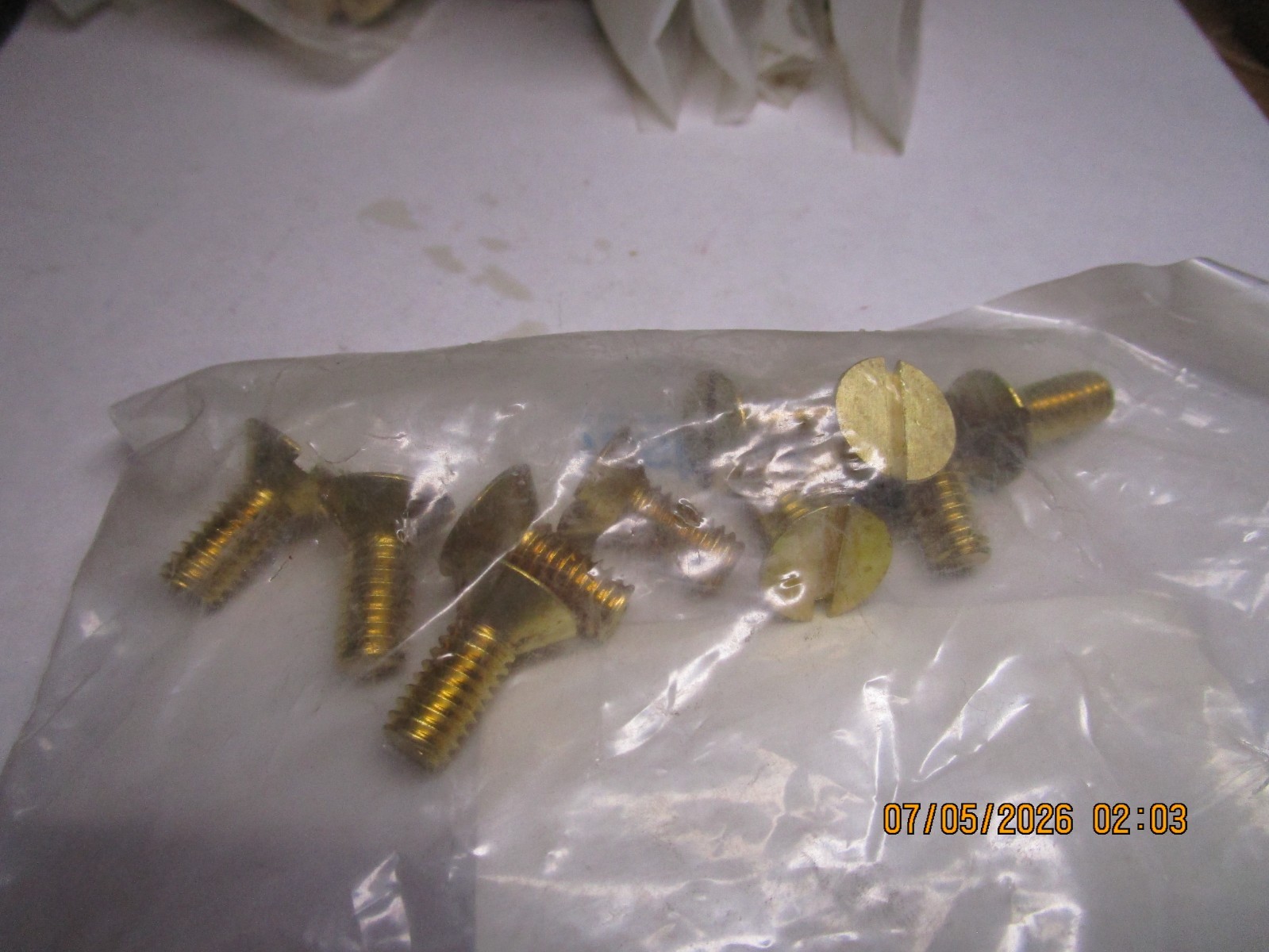 5/16″-18 x 3/4″ Slotted Drive Flat Head Brass Machine Screw QTY 10