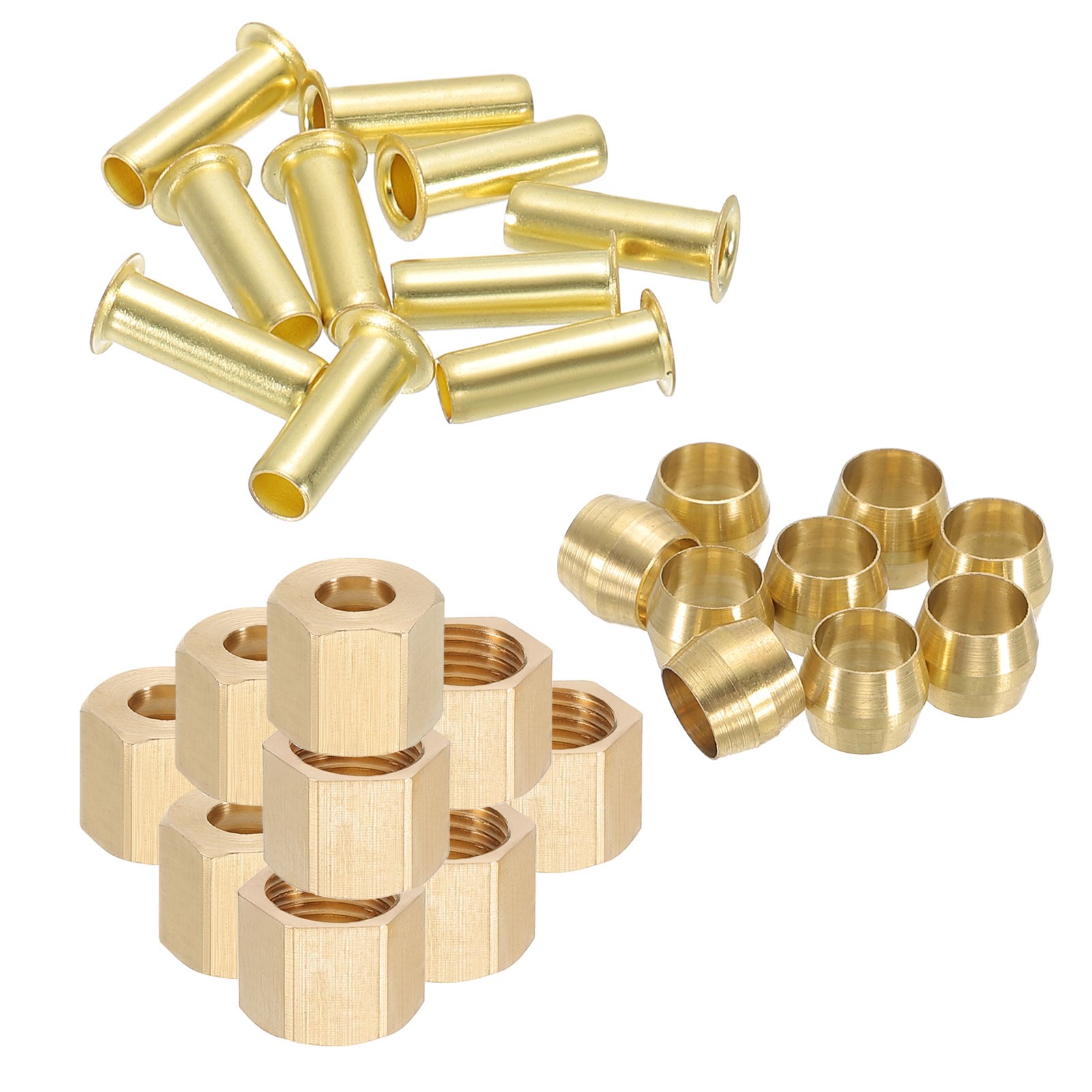 30Pcs Brass Compression Fittings Assortment Kit 1/4″ Connector