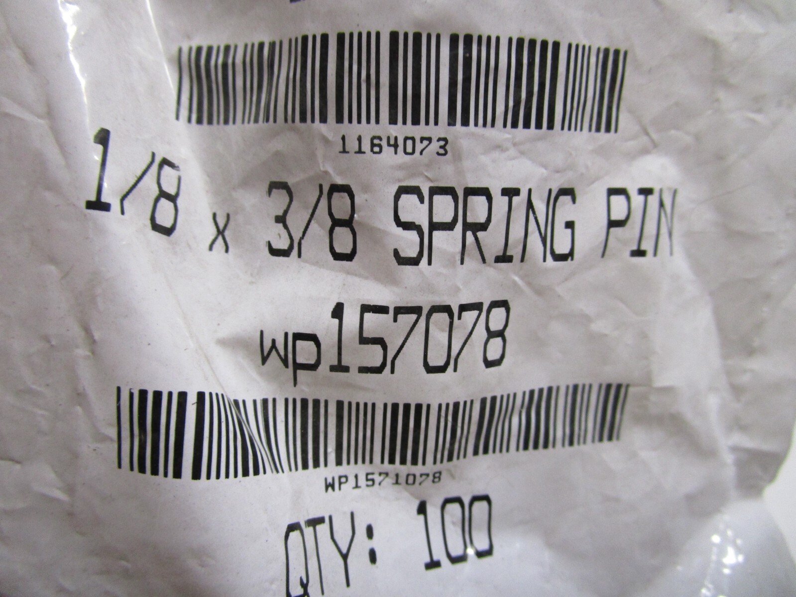 1/8″ x 3/8″ Plain Finish Steel Slotted Spring Pin QTY 100