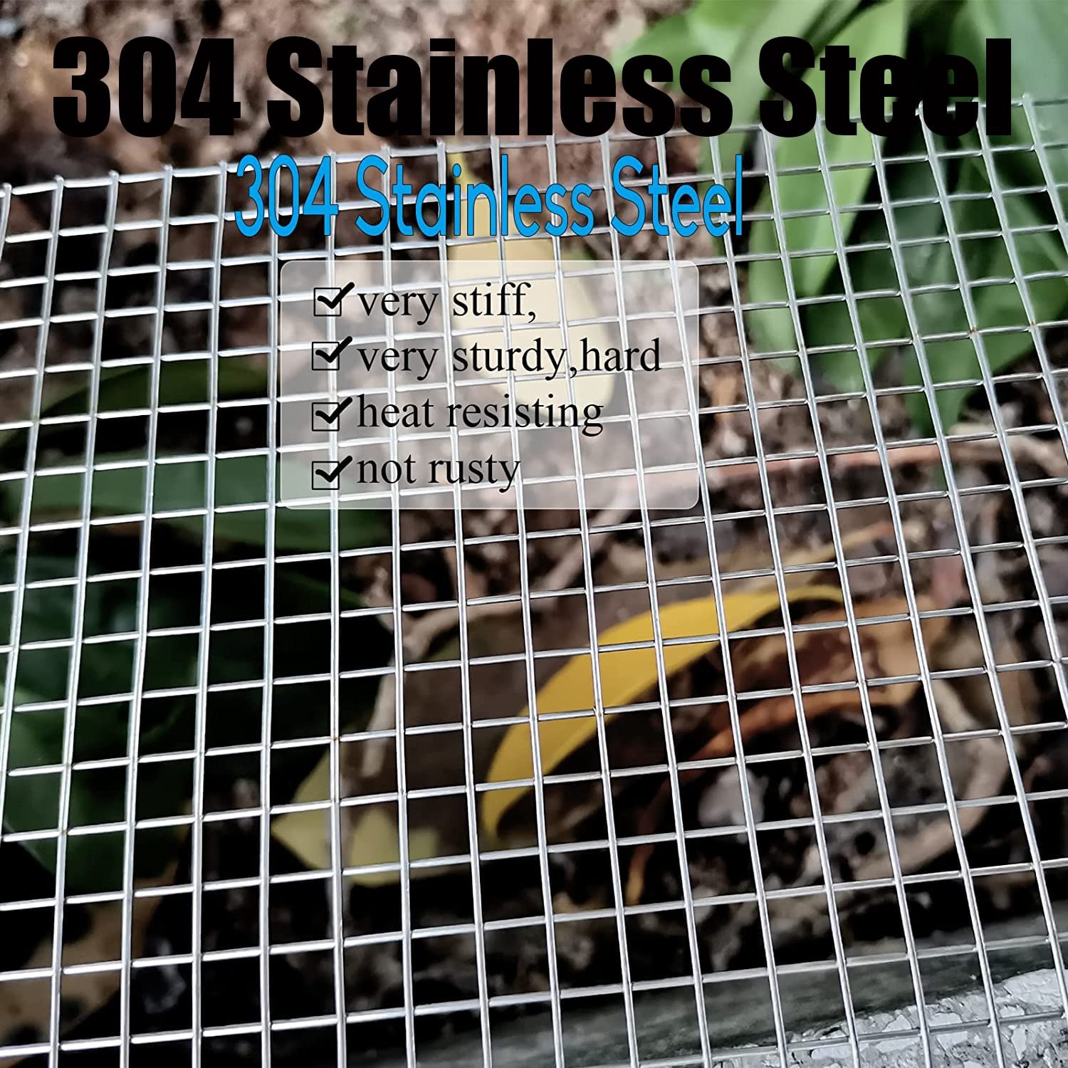 2Pack 300 Mesh 304 Stainless Steel Woven Wire Mesh, 5.9×19.6in 2Pack, Silver