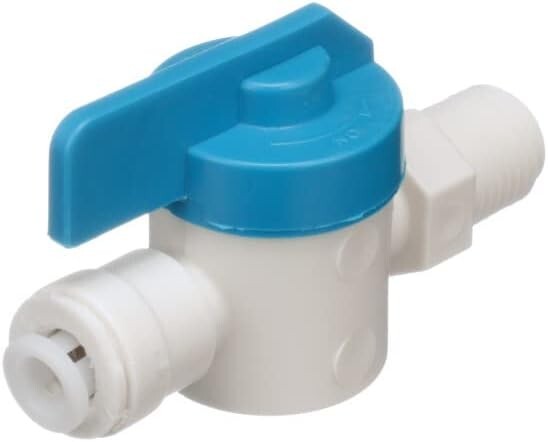 Watts 1/4-Inch Lever Handle Push-Fit Quick Connect Straight Stop Valve, PL-302