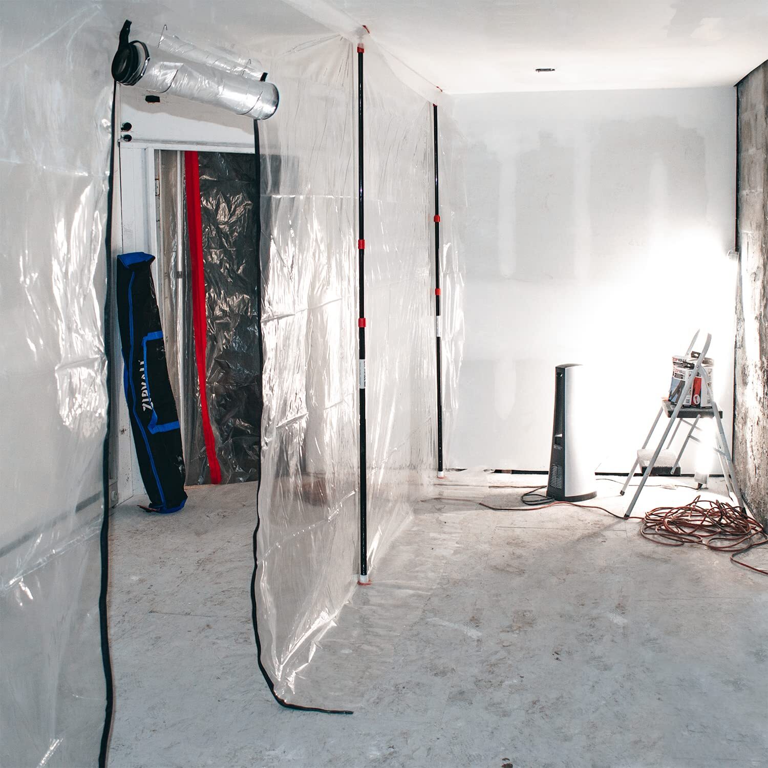 ZIPWALL ZP4 ZipPole 10 Foot Spring er Pack of 4 Loaded Poles for Dust