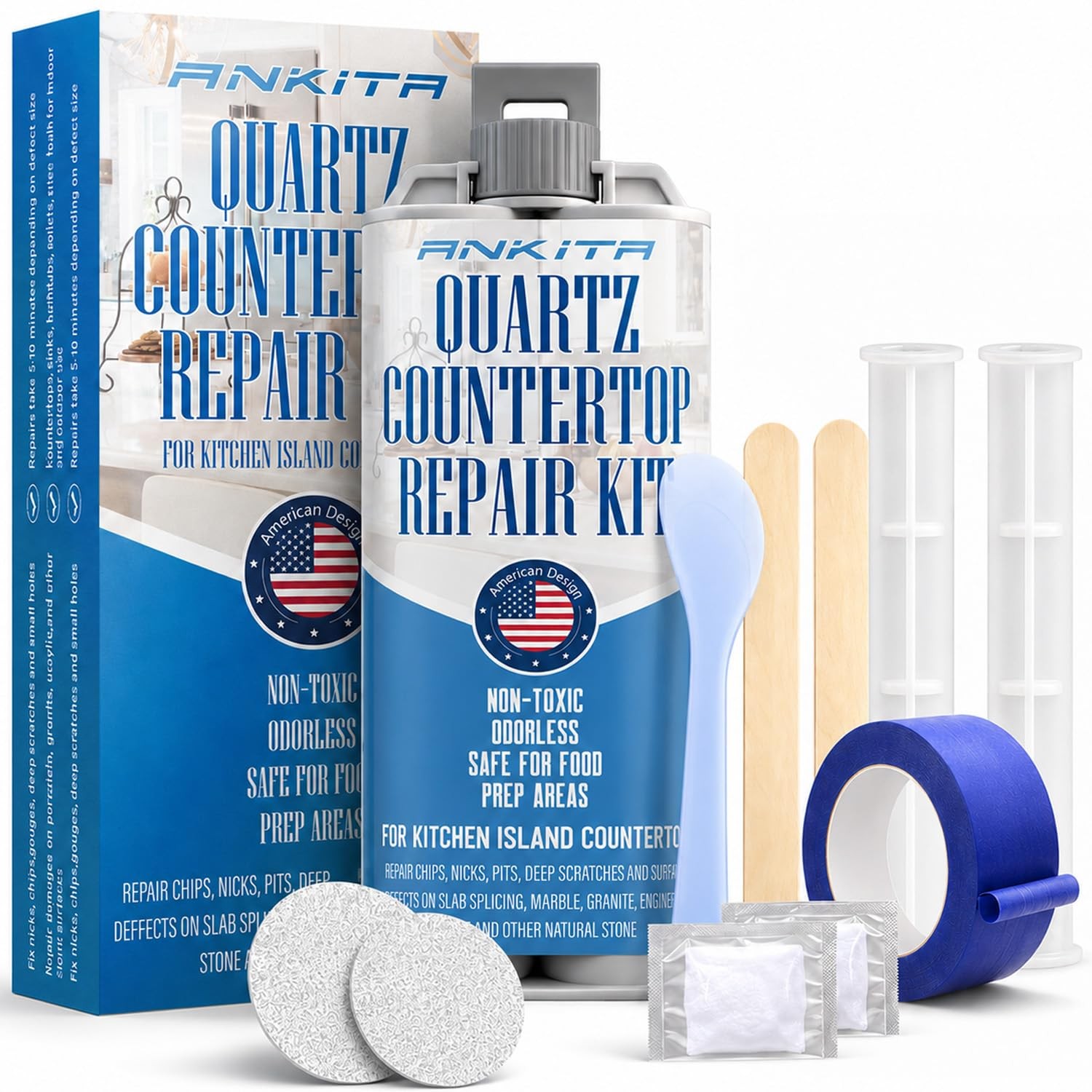 Quartz Countertop Repair Kit (White), Quick-Drying DIY Quartz Repair Kit for …
