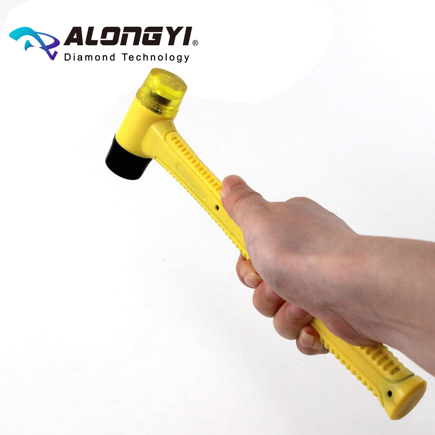 Rubber Hammer 221mm Plastic Handle Rubber Hammer for Repair Household Hand Tools