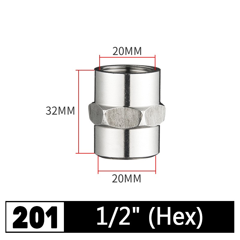 201 Stainless Steel Coupling Female Pipe Fitting Reducing Muff Coupler Connector