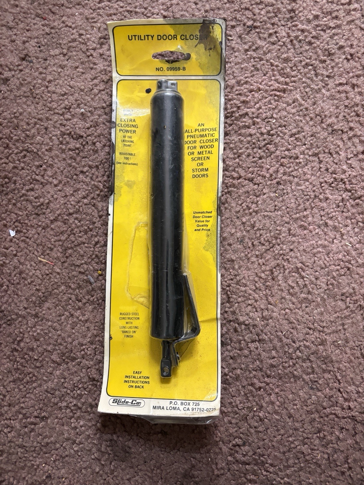 Slide-Co Adjustable Screen and Storm Utility Door Closer