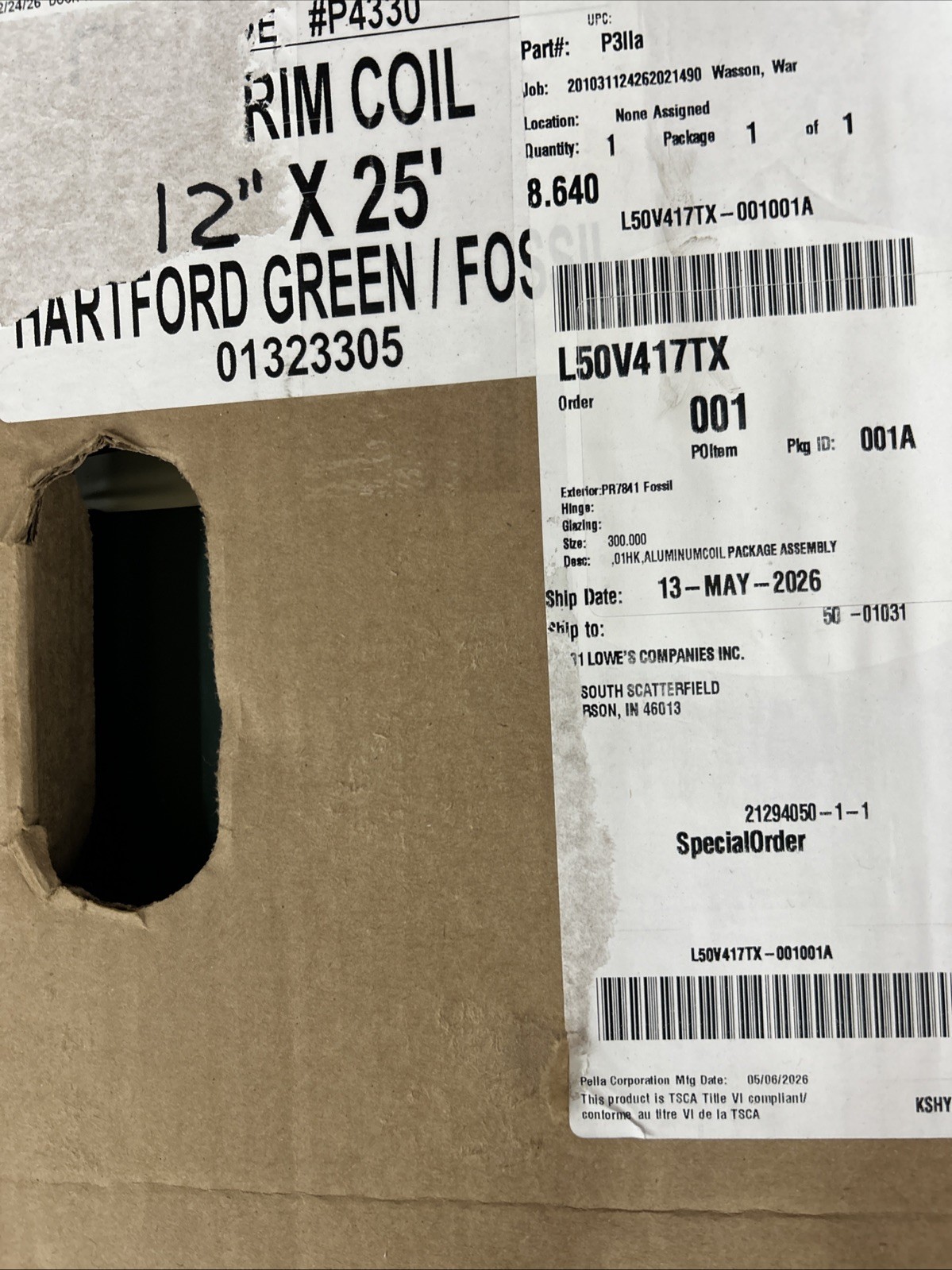 12 In. X 25 Ft. Hunter Green Aluminum Trim Coil