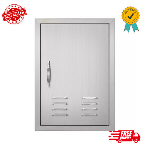 VEVOR BBQ Access Door, 17W x 24H Inch Single Outdoor Kitchen Door, Stainless Ste
